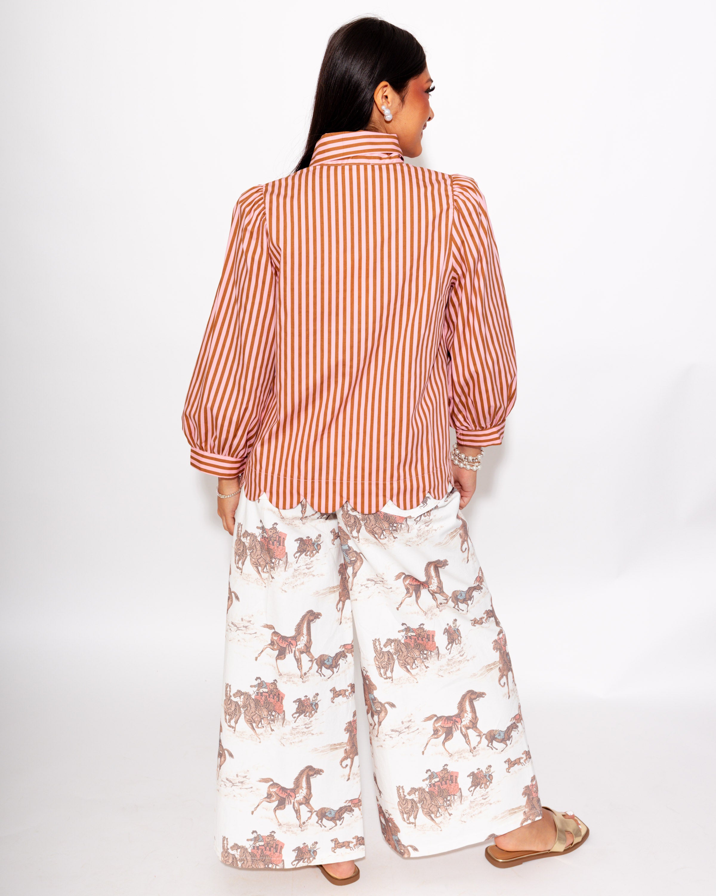 Classic Stripe Neck Tie Top