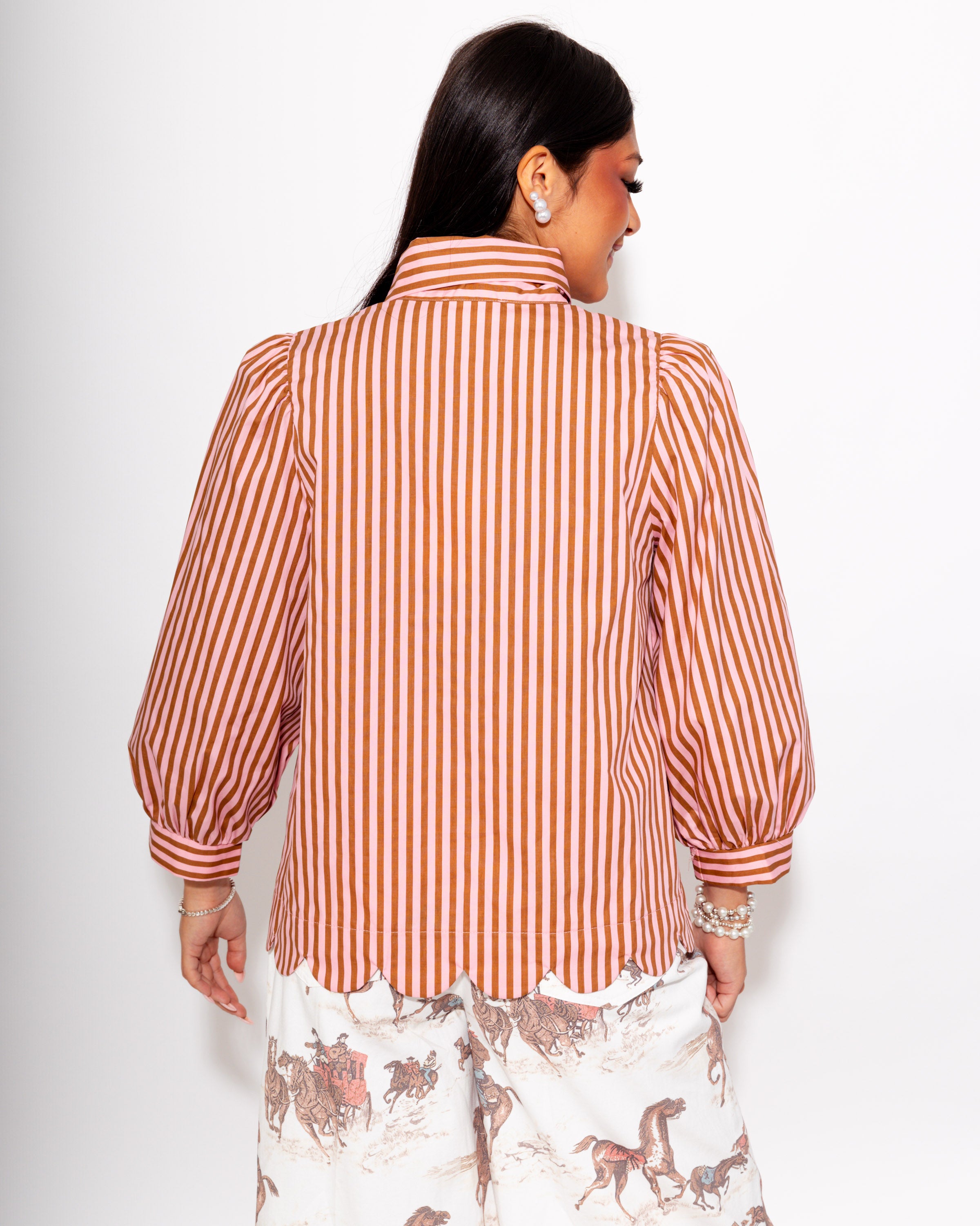 Classic Stripe Neck Tie Top
