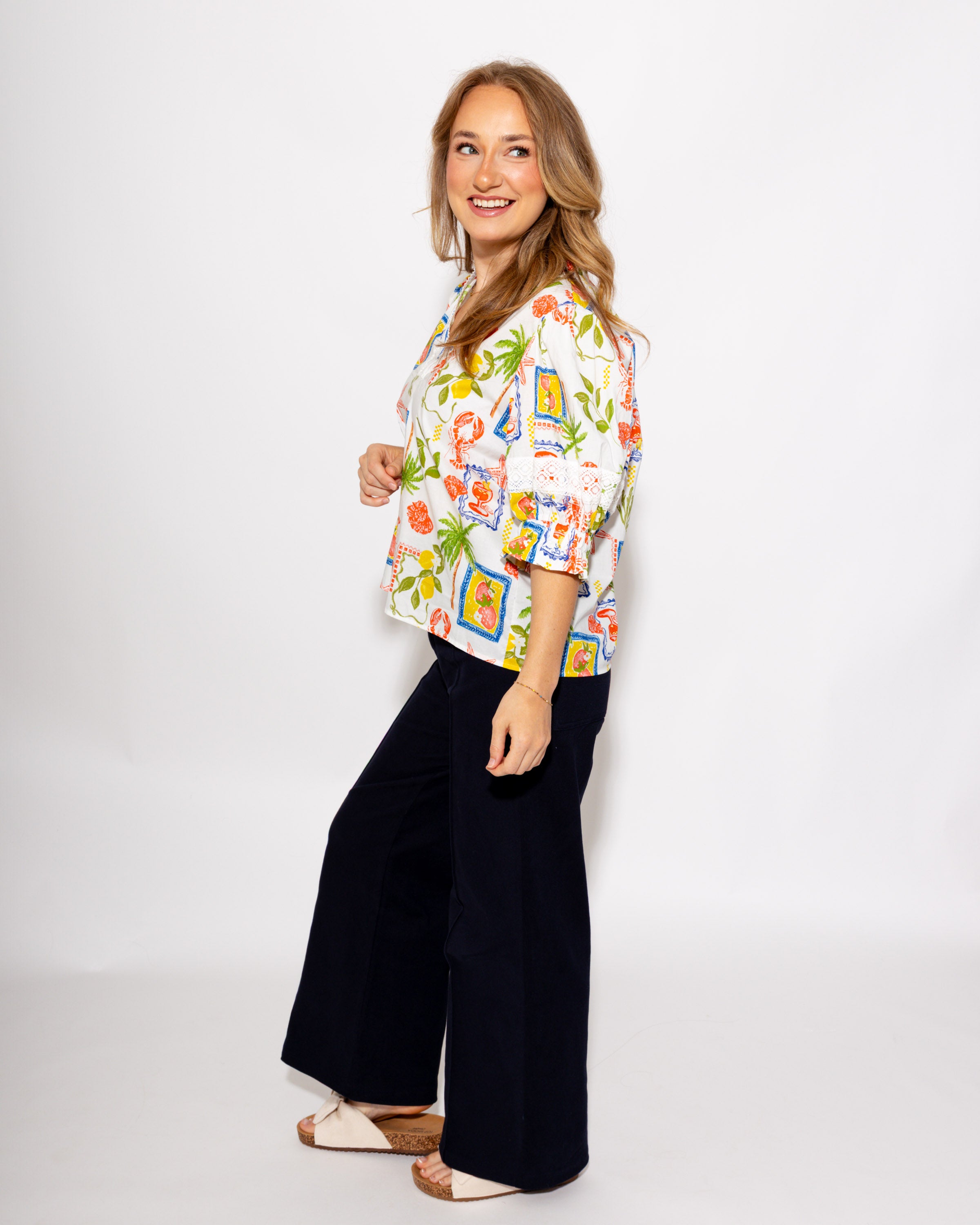 Tropical Market Print Top