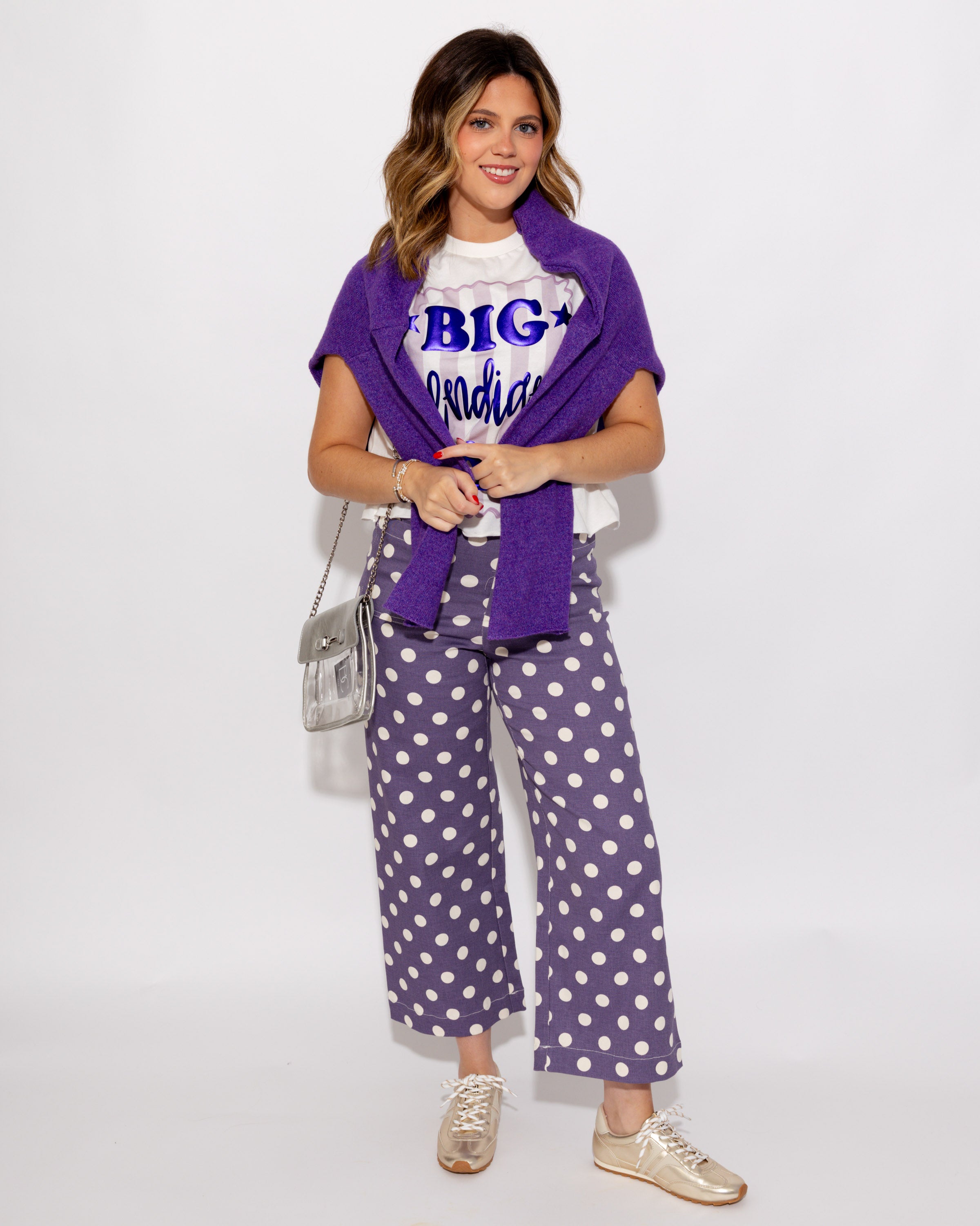 Mineral Wash Polka Dot Pants