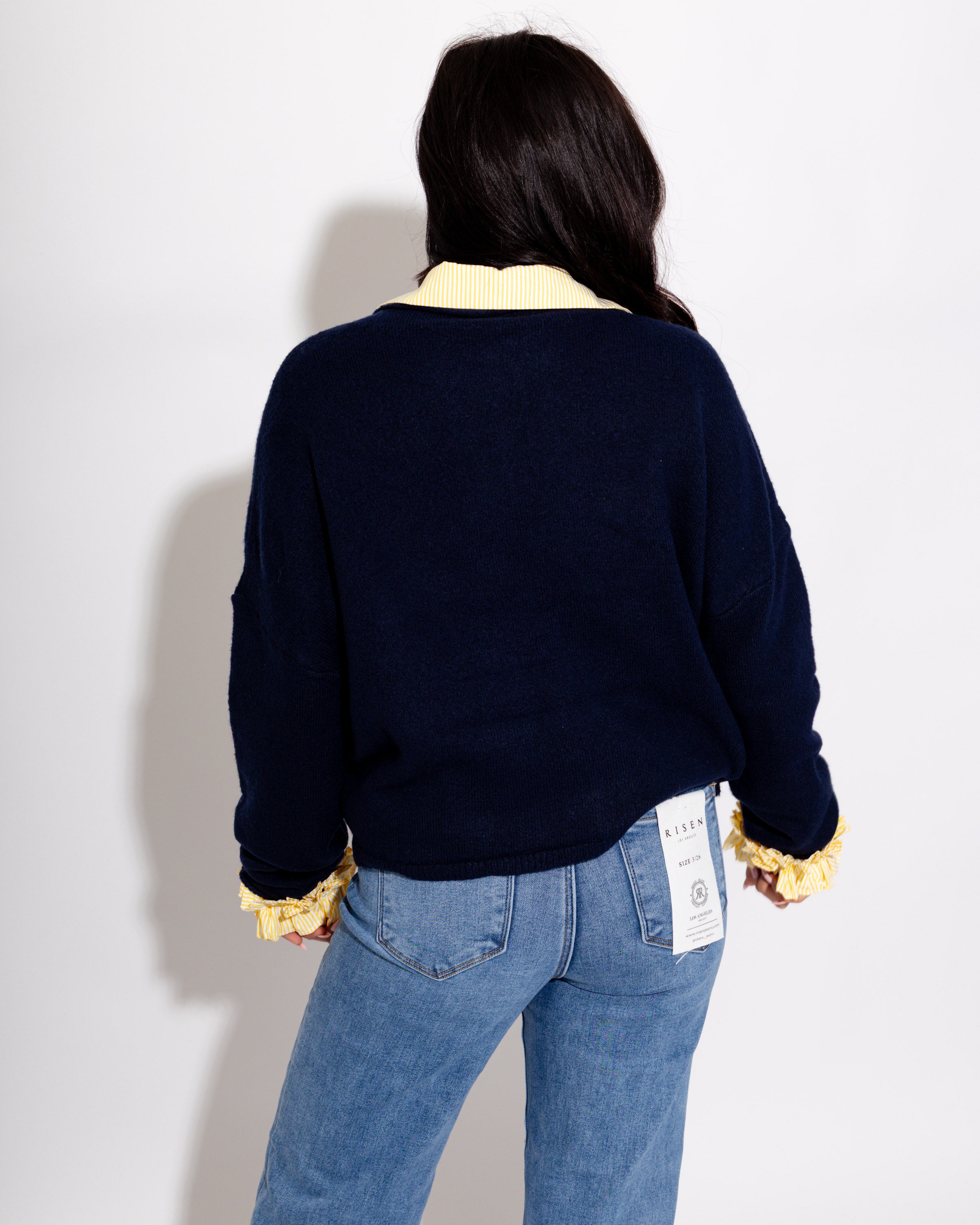 Classic Button Up Cardigan in Midnight