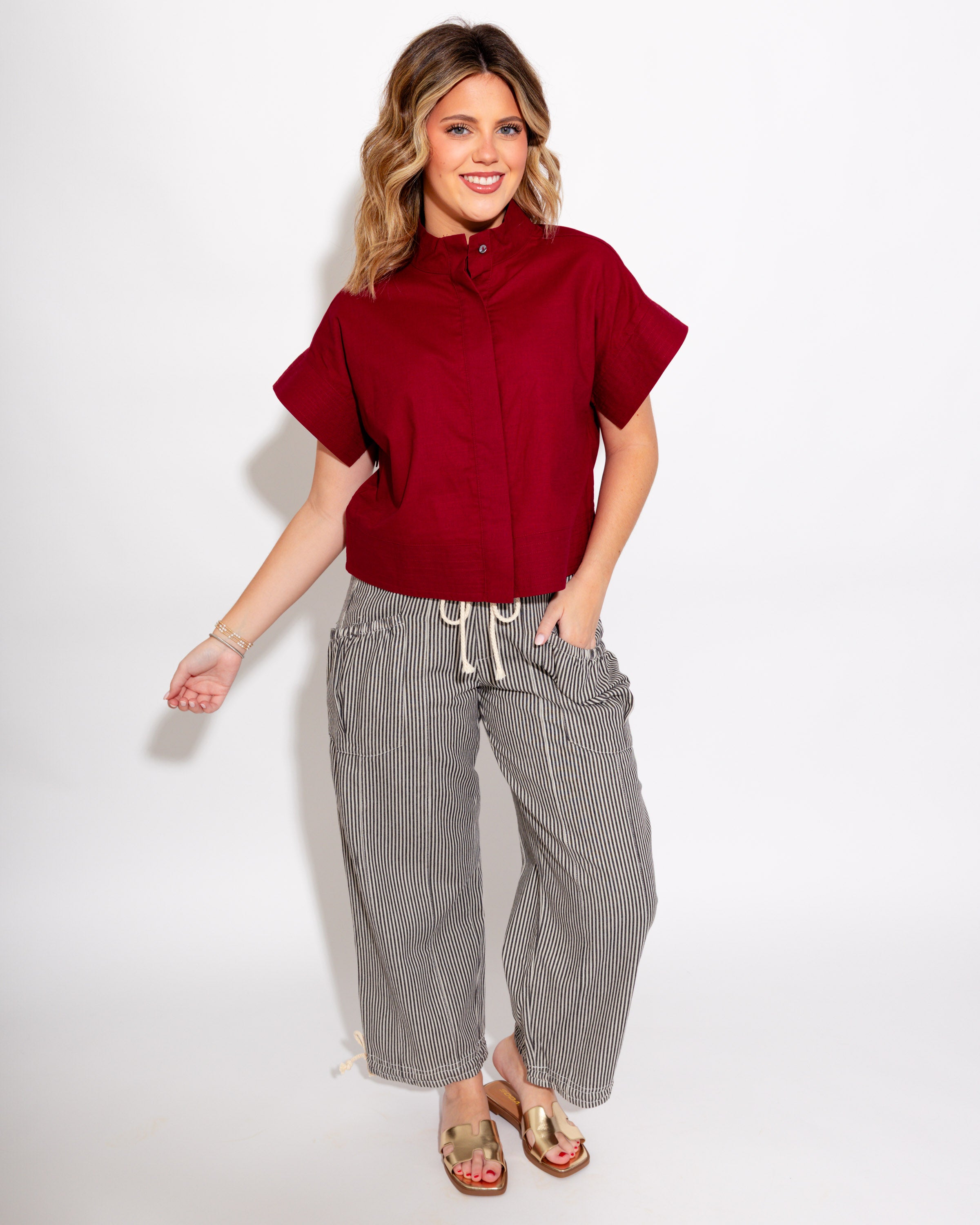 Striped Parachute Pants