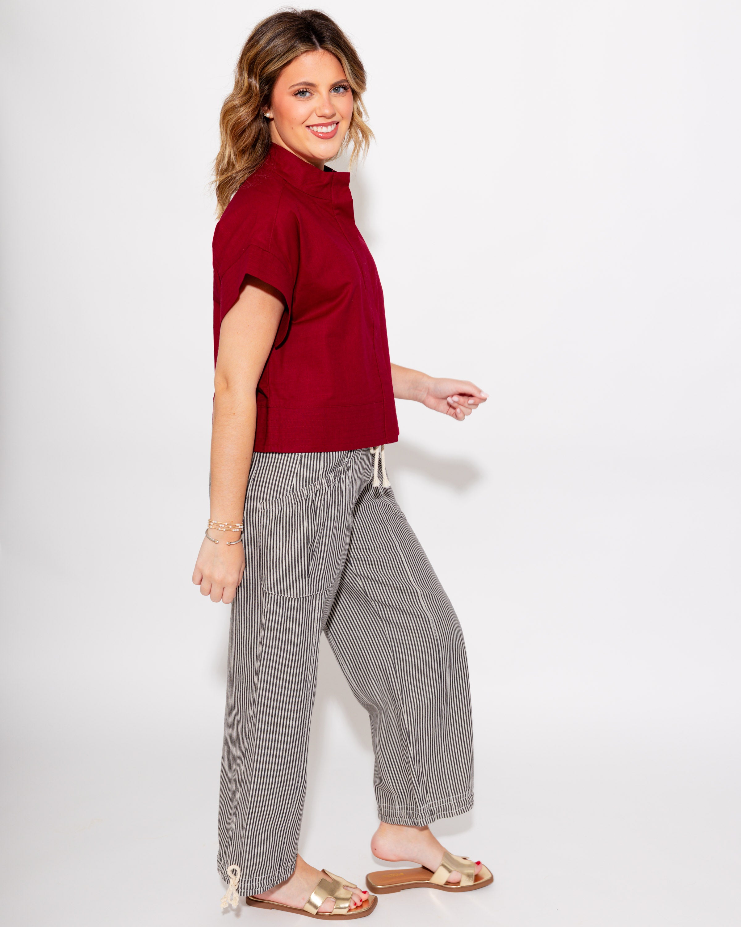 Striped Parachute Pants