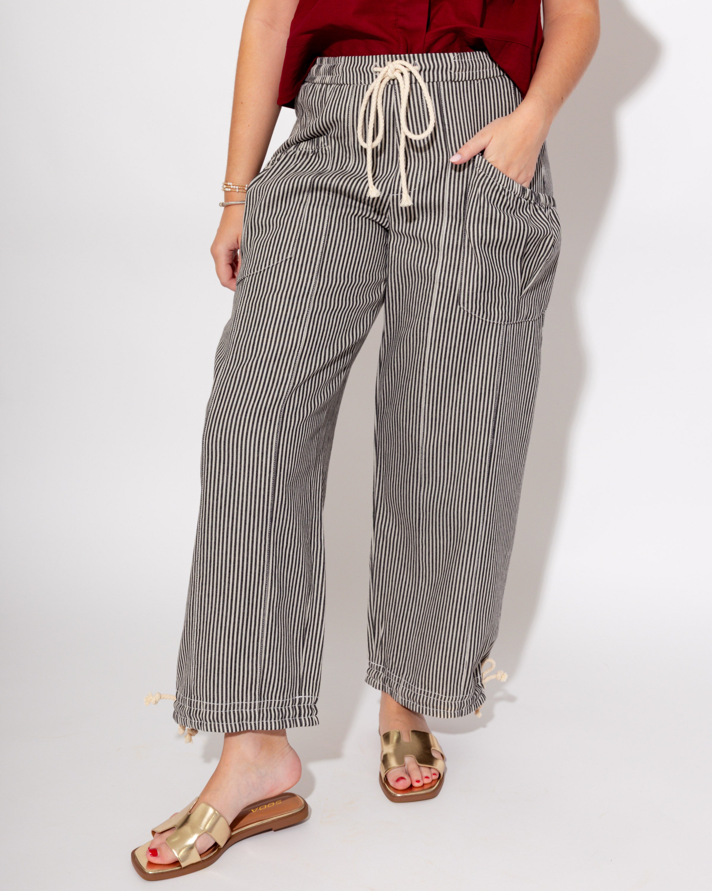 Striped Parachute Pants