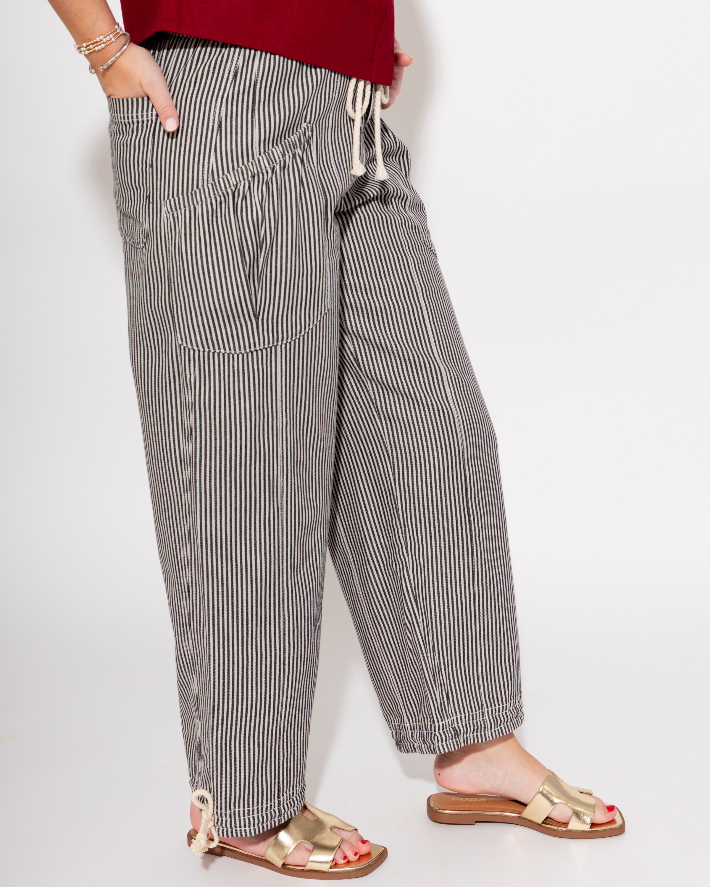 Striped Parachute Pants