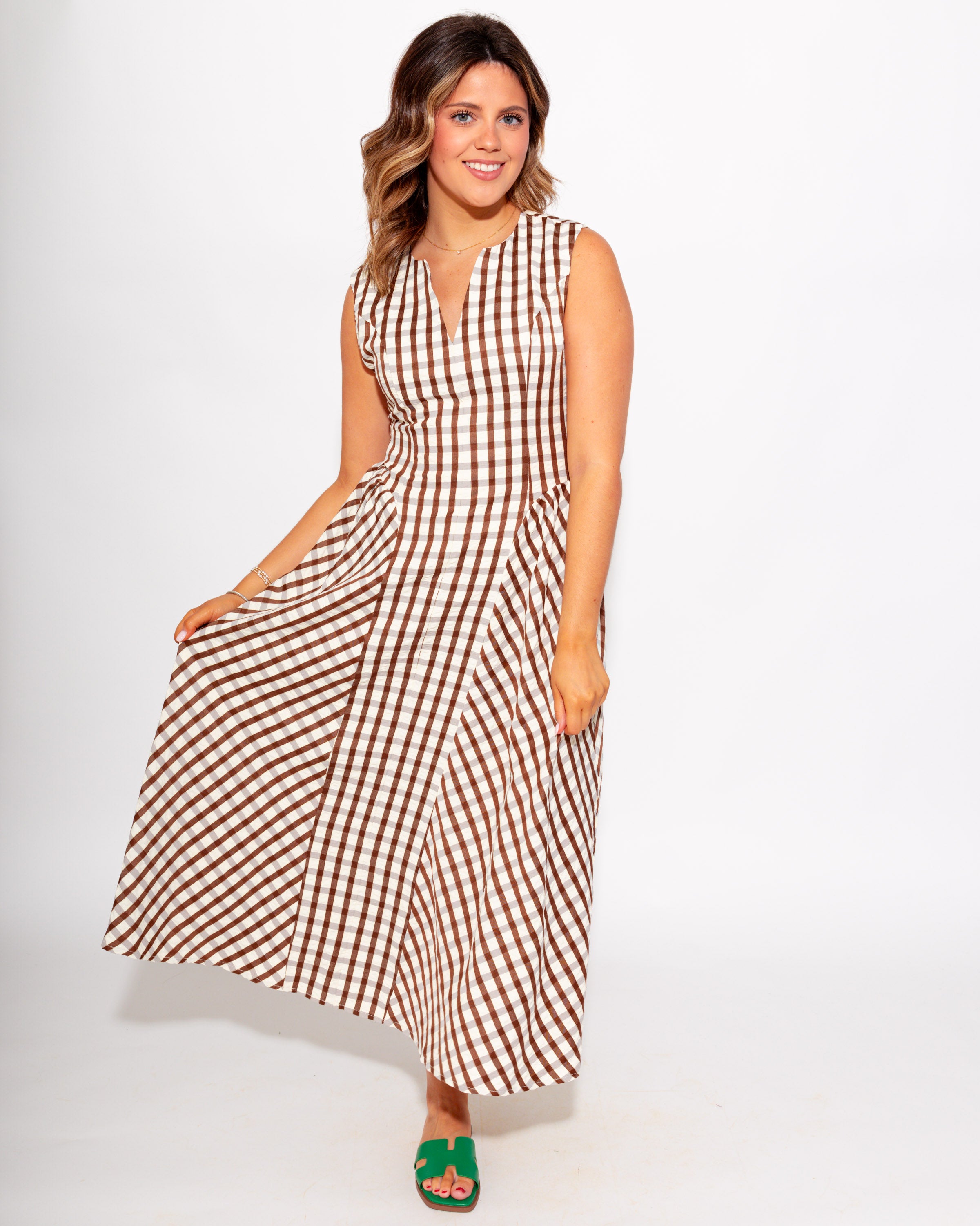 Timeless Gingham Midi Dress