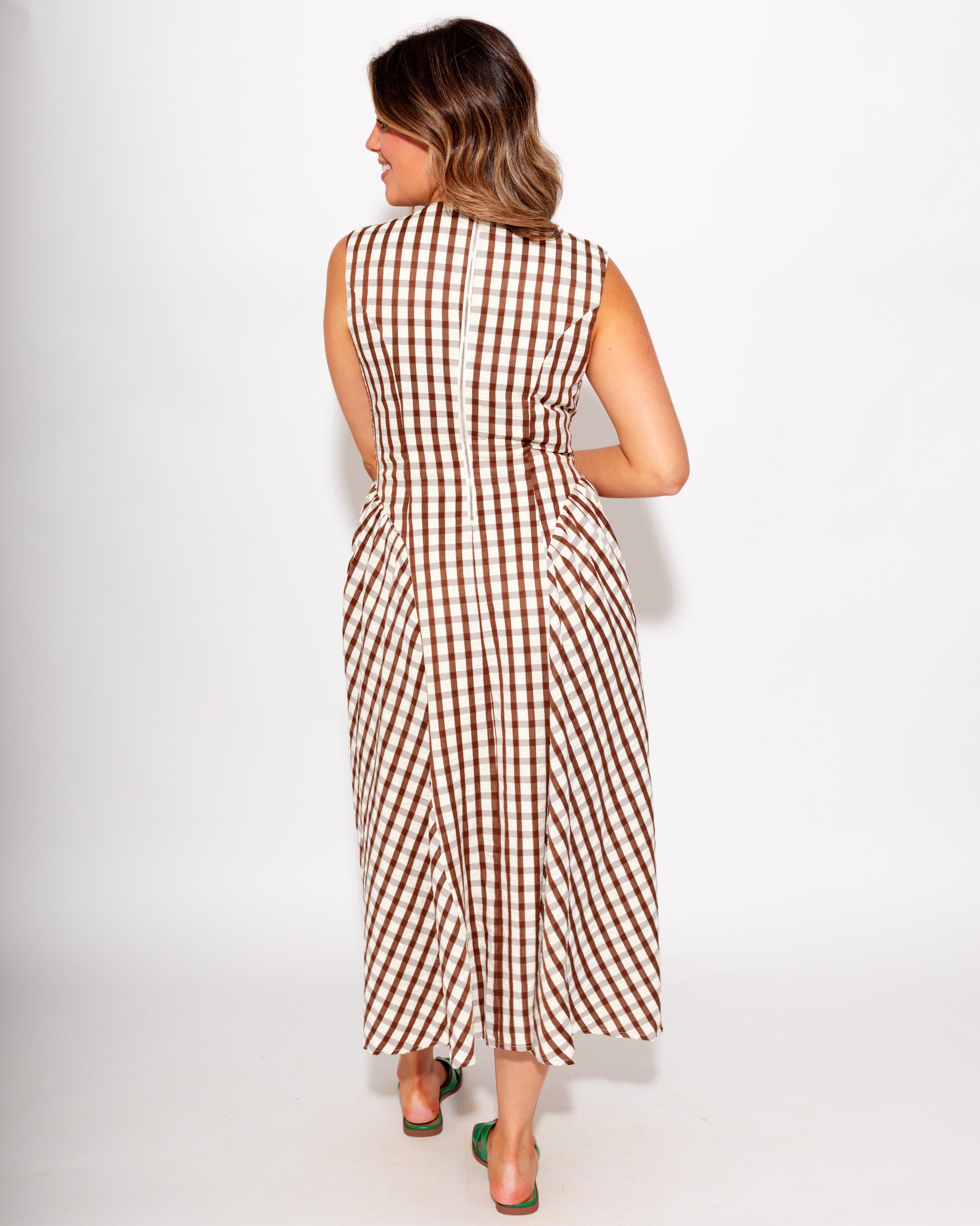 Timeless Gingham Midi Dress