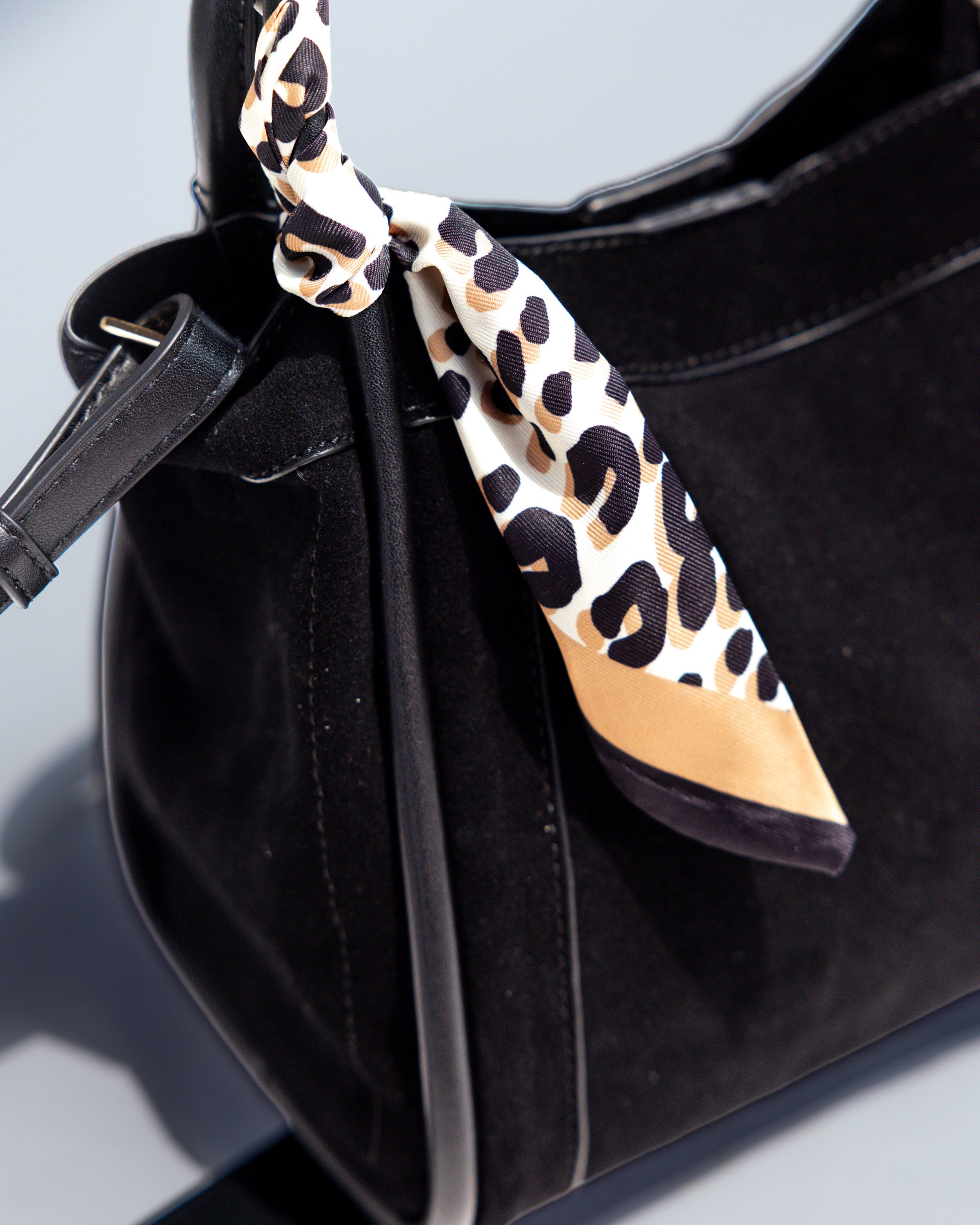 Signature Suede Handbag in Black