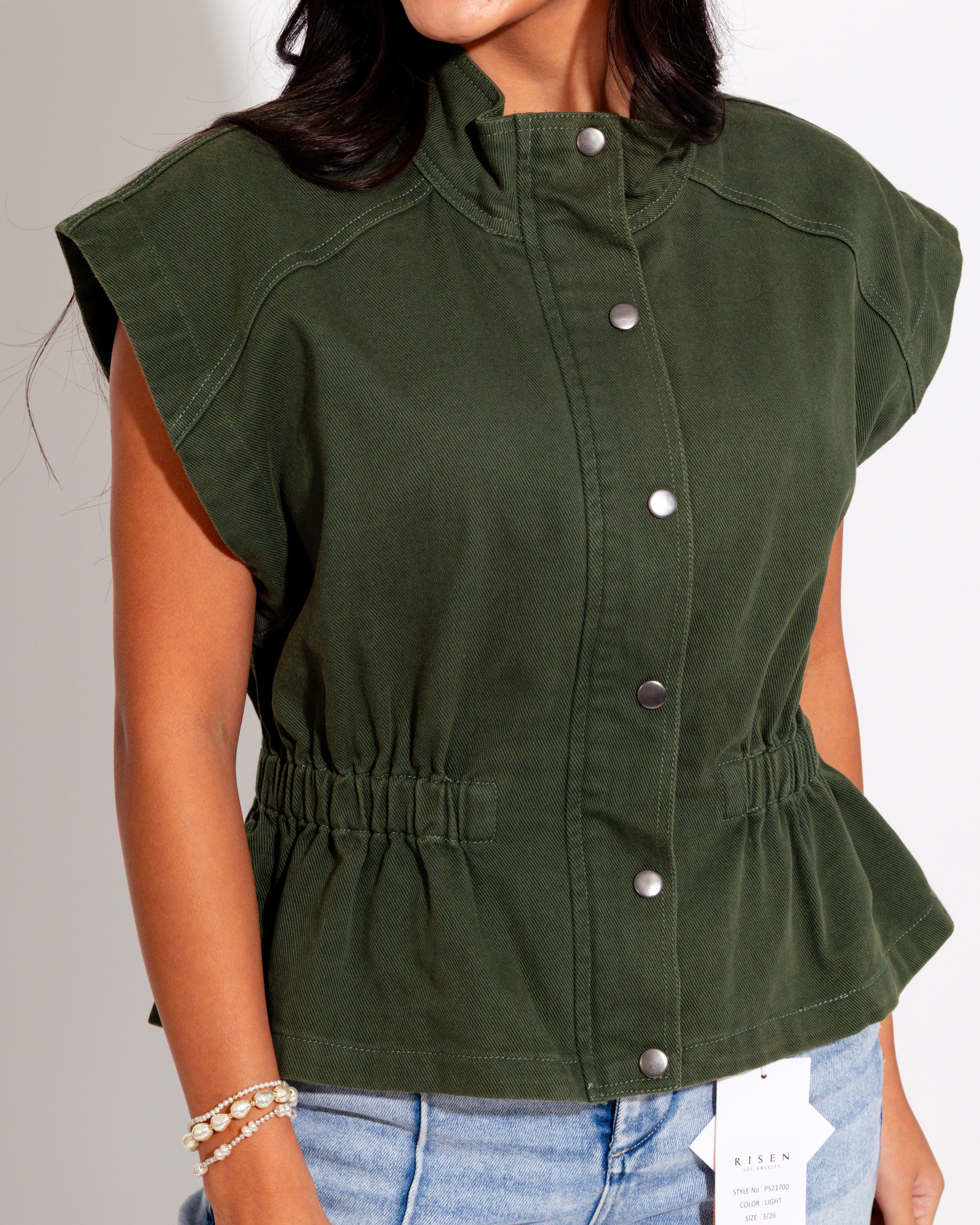 Polished Peplum Utility Jacket