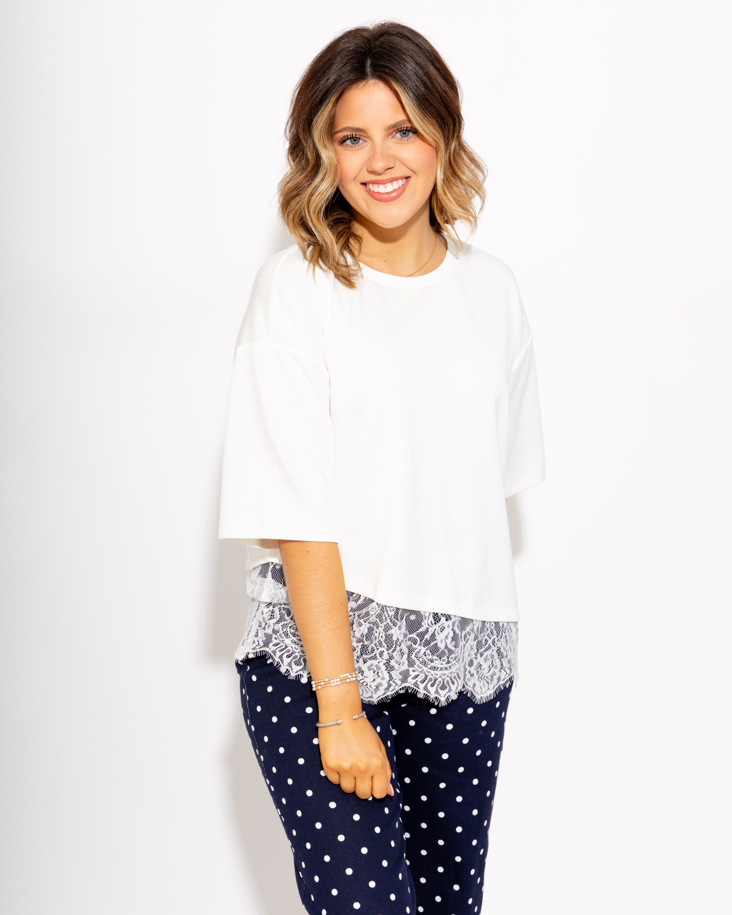 Scallop Lace Hem Top