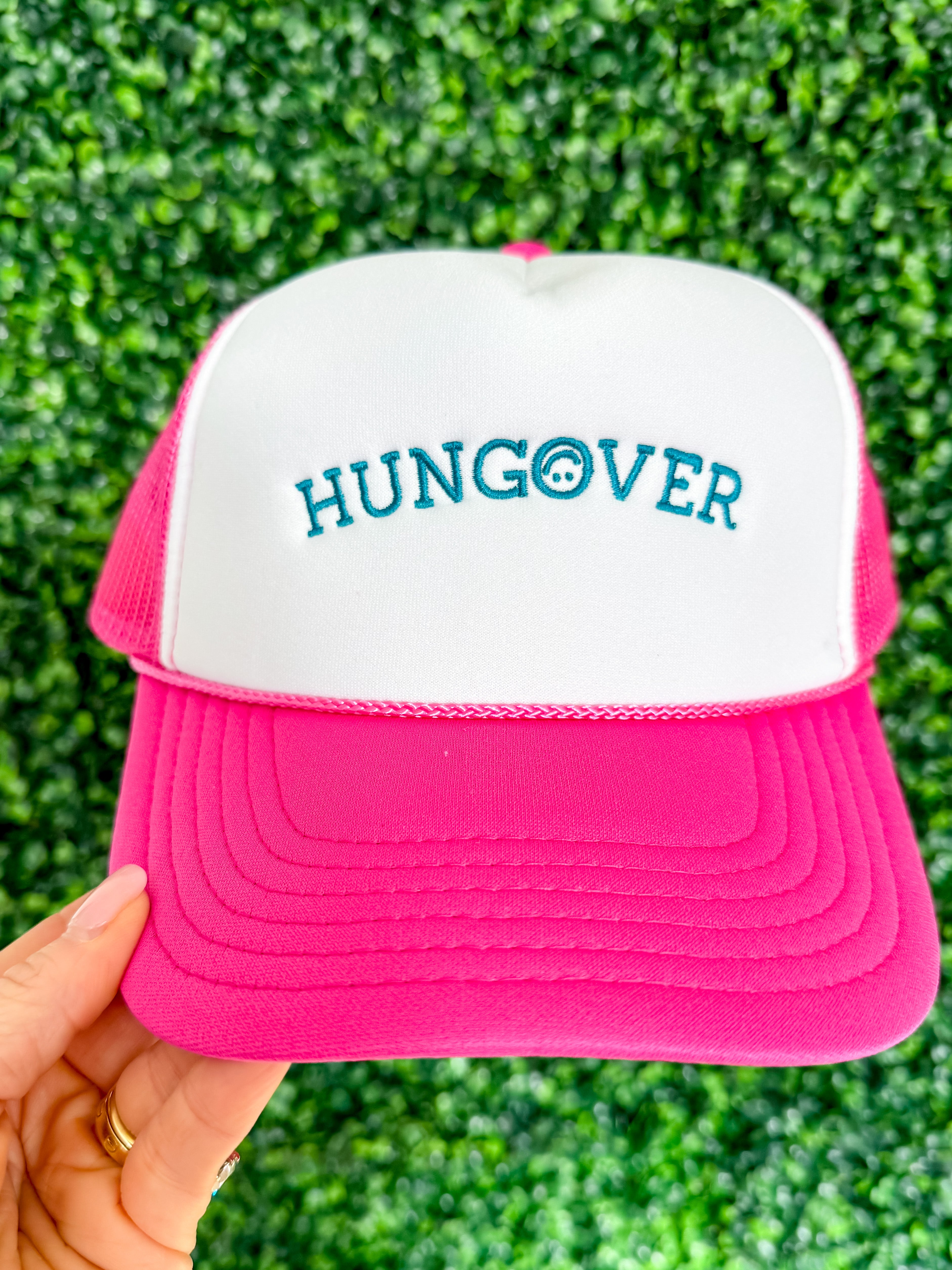 Hungover Hot Pink Trucker Hat