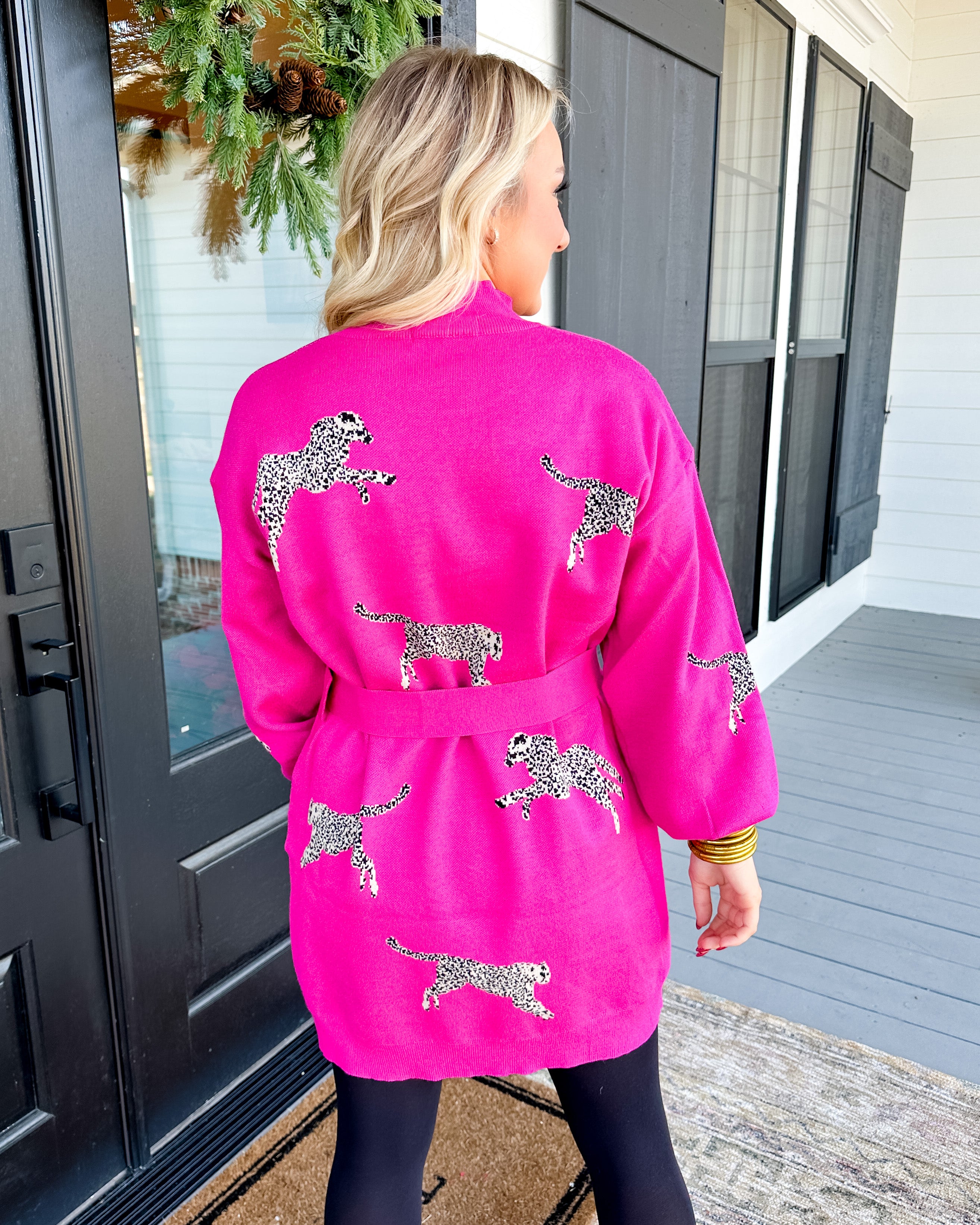 Cheetah Mock Neck Sweater Dress