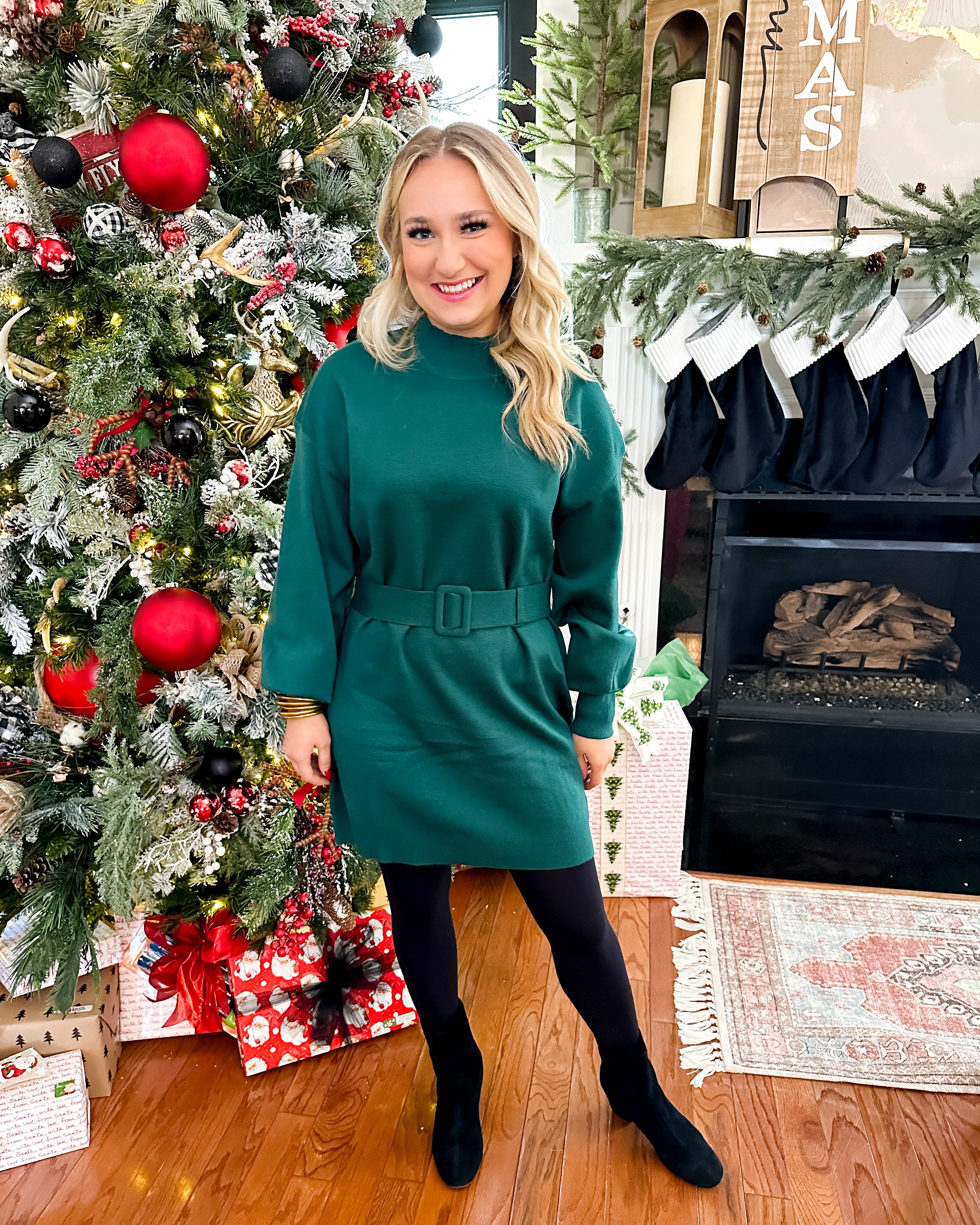 Sweater Belted Dress