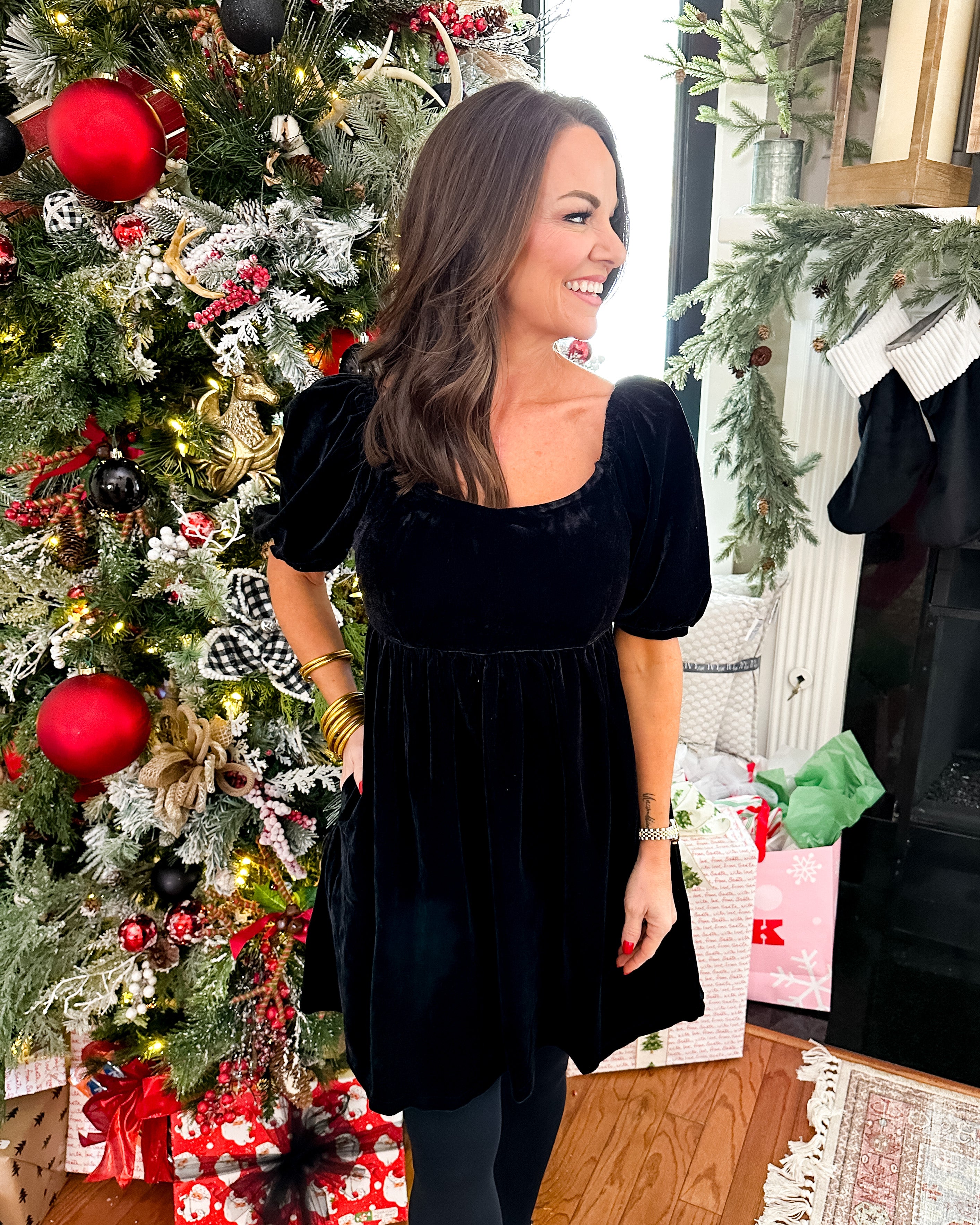 Velvet Scoop Neck Mini Dress Gaudie and Company Velvet Scoop Neck Mini Dress Gaudie and Company