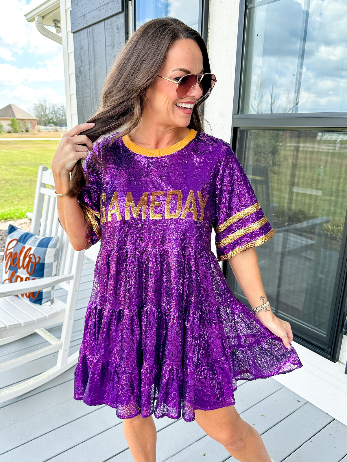 Double Zero Jersey Baby Doll Sequin Dress — Gaudie and Company