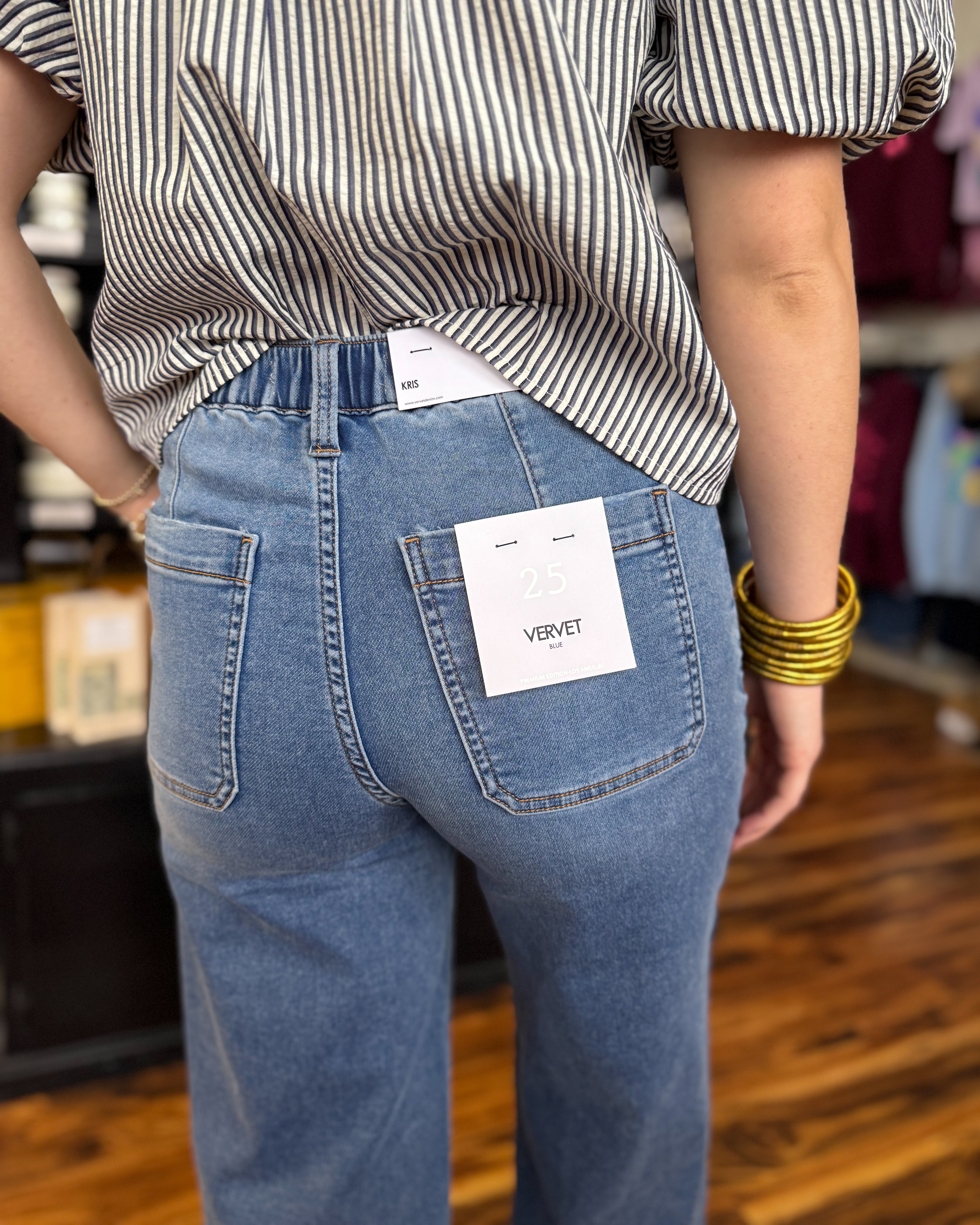 Vervet | Kris High Rise Ankle Wide Leg Jeans