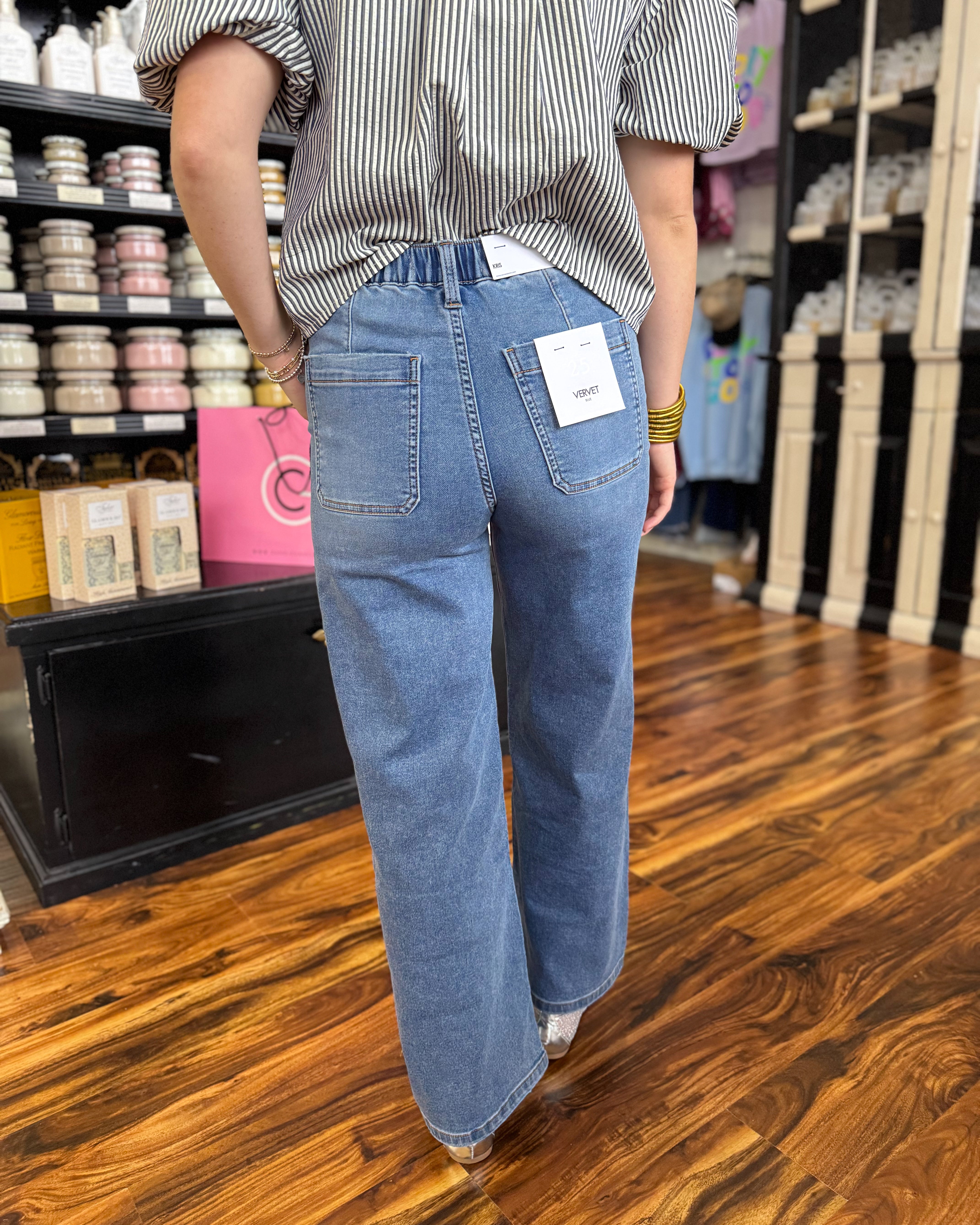 Vervet | Kris High Rise Ankle Wide Leg Jeans