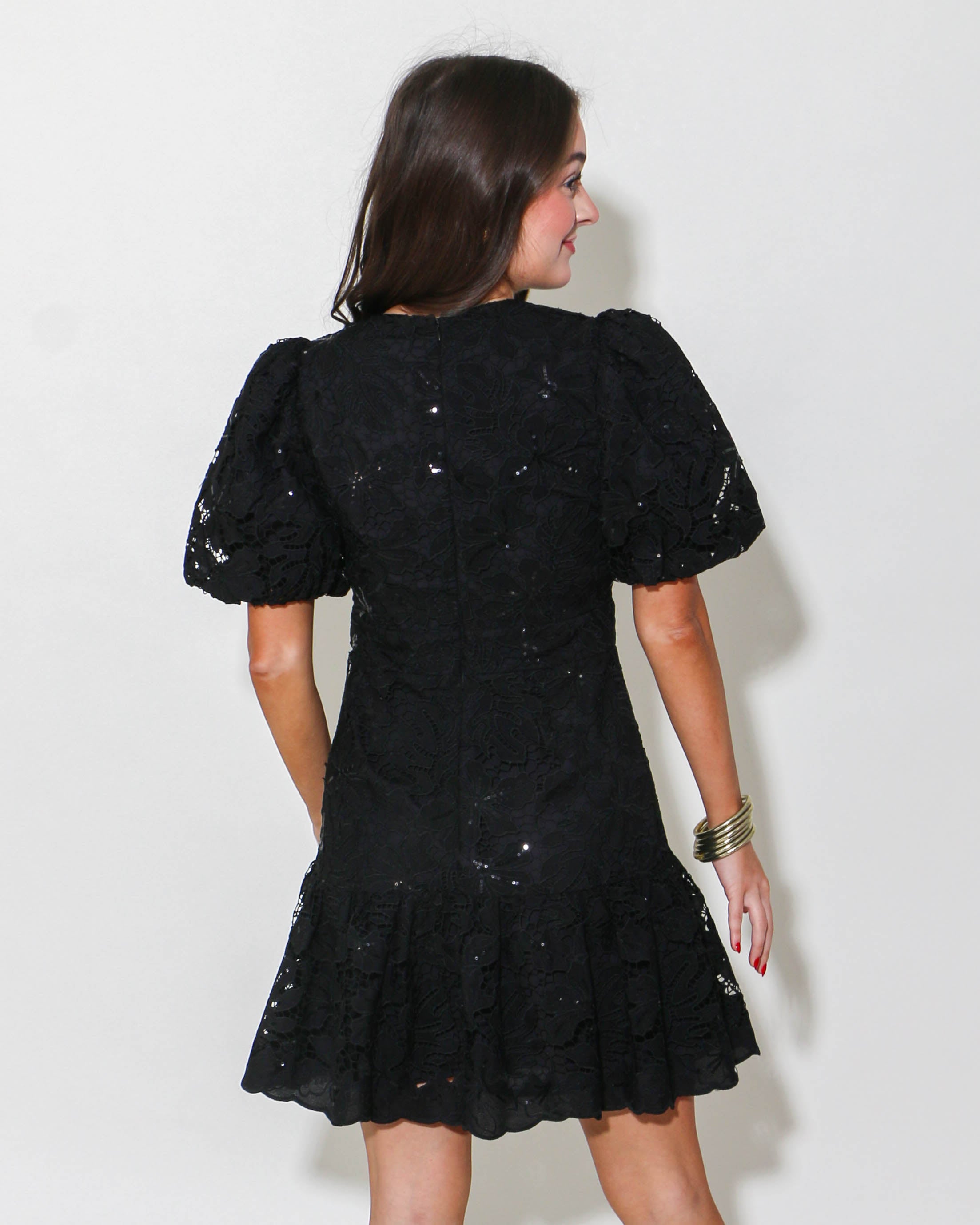Sequin Lace Mini Dress Gaudie and Company Sequin Lace Mini Dress Gaudie and Company
