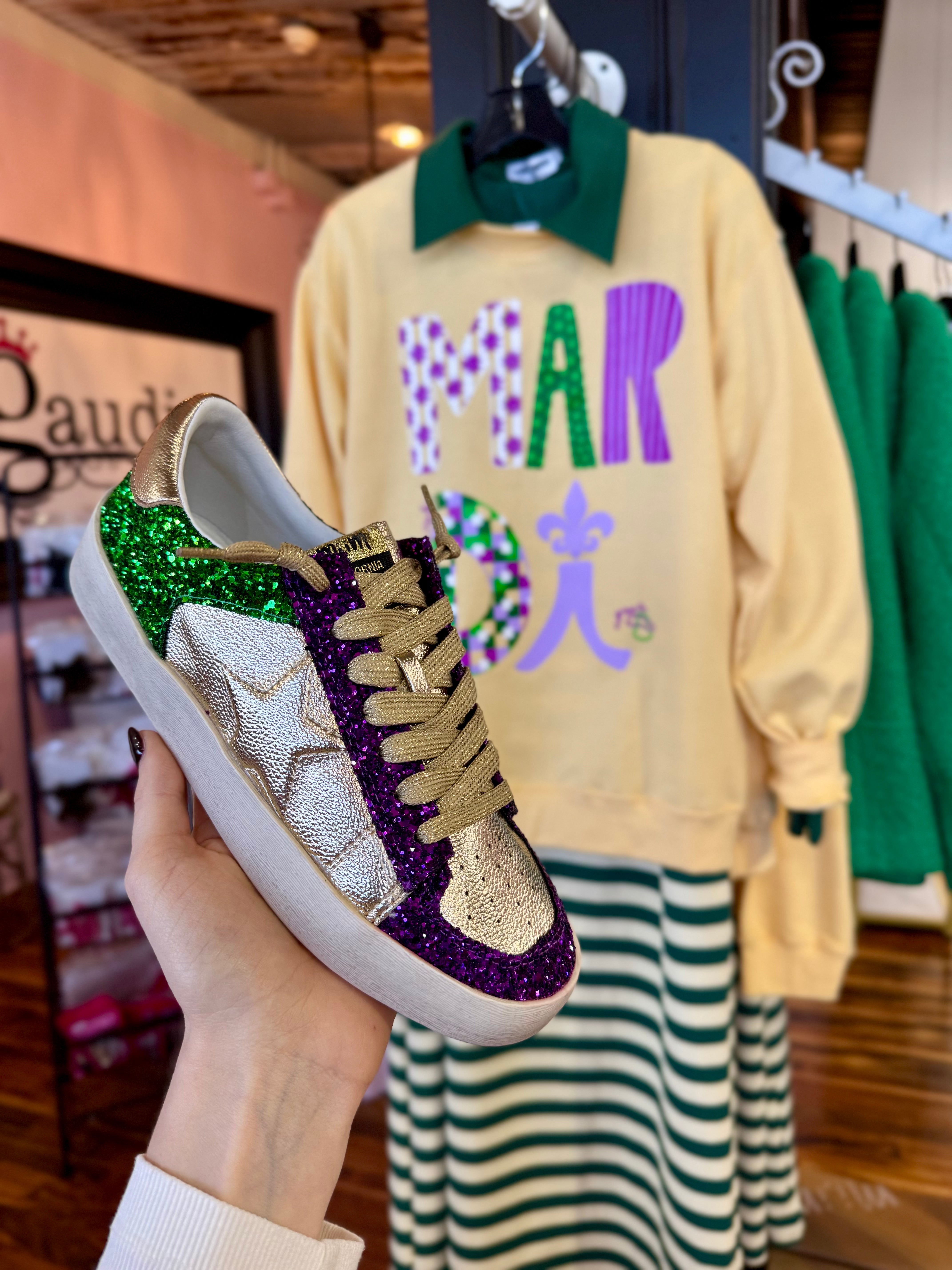 Alex Sneakers in Gold Green