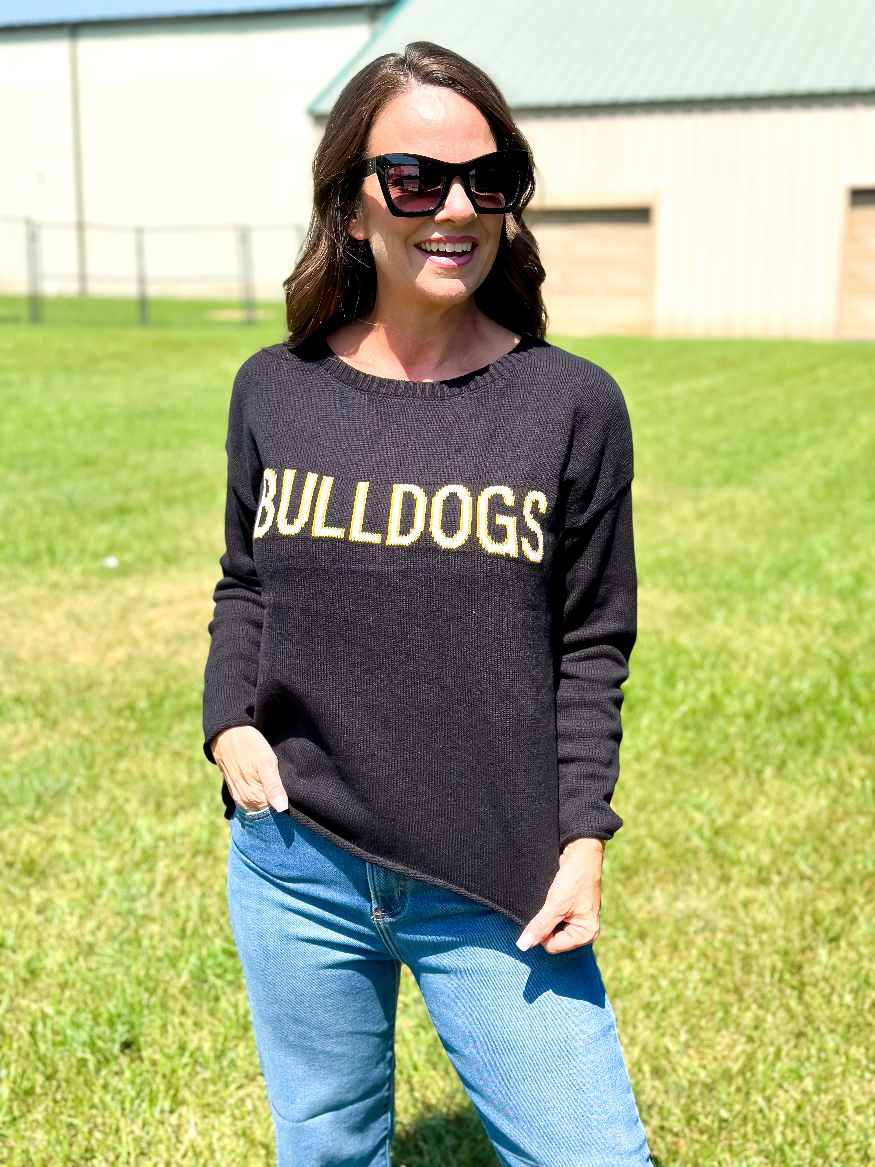 Bulldog Custom Sweater Black/Gold