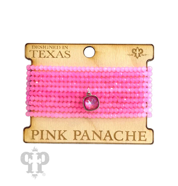 Neon Pink Bead Pink Panache Bracelet Set