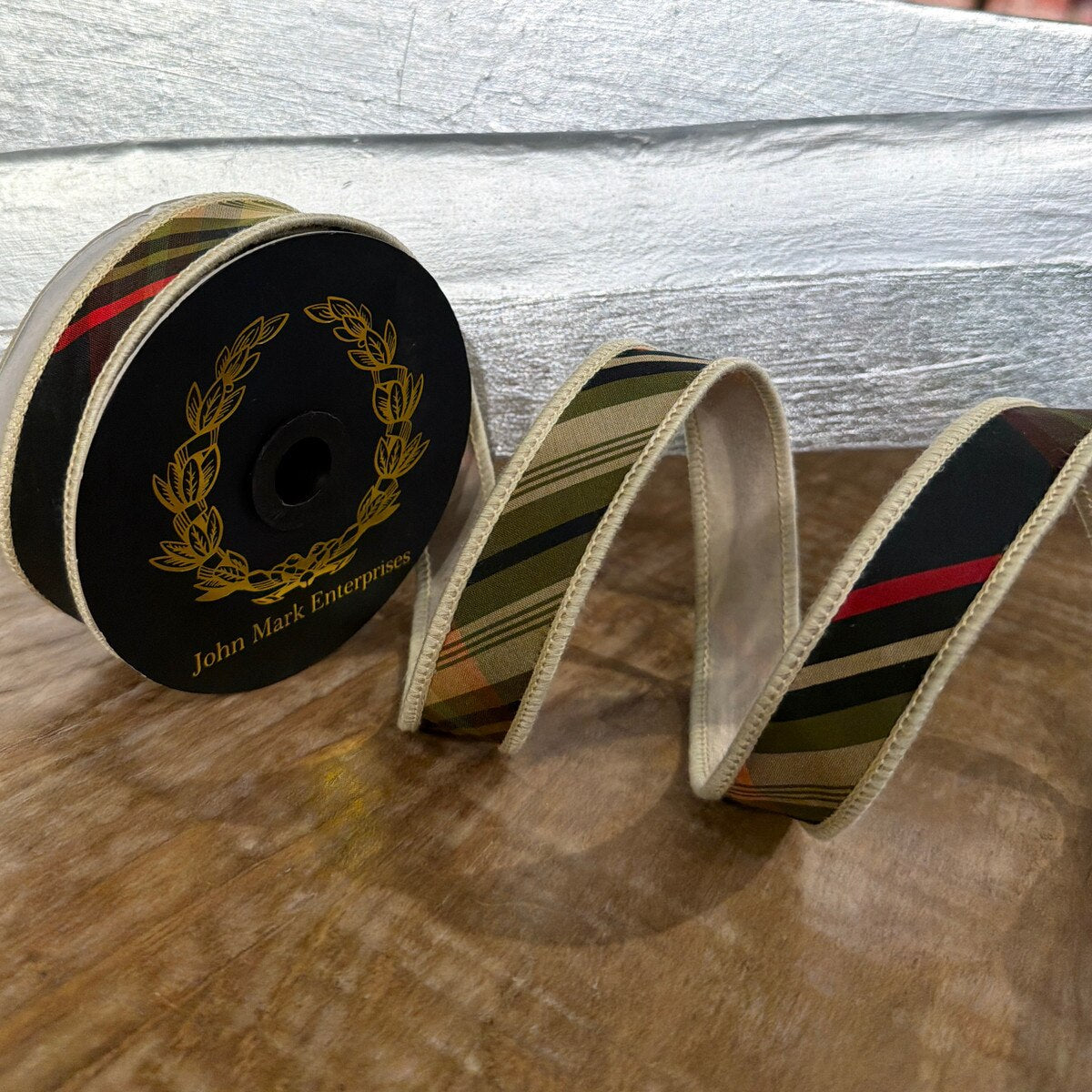 Huntington Plaid Tafetta Fused Ribbon
