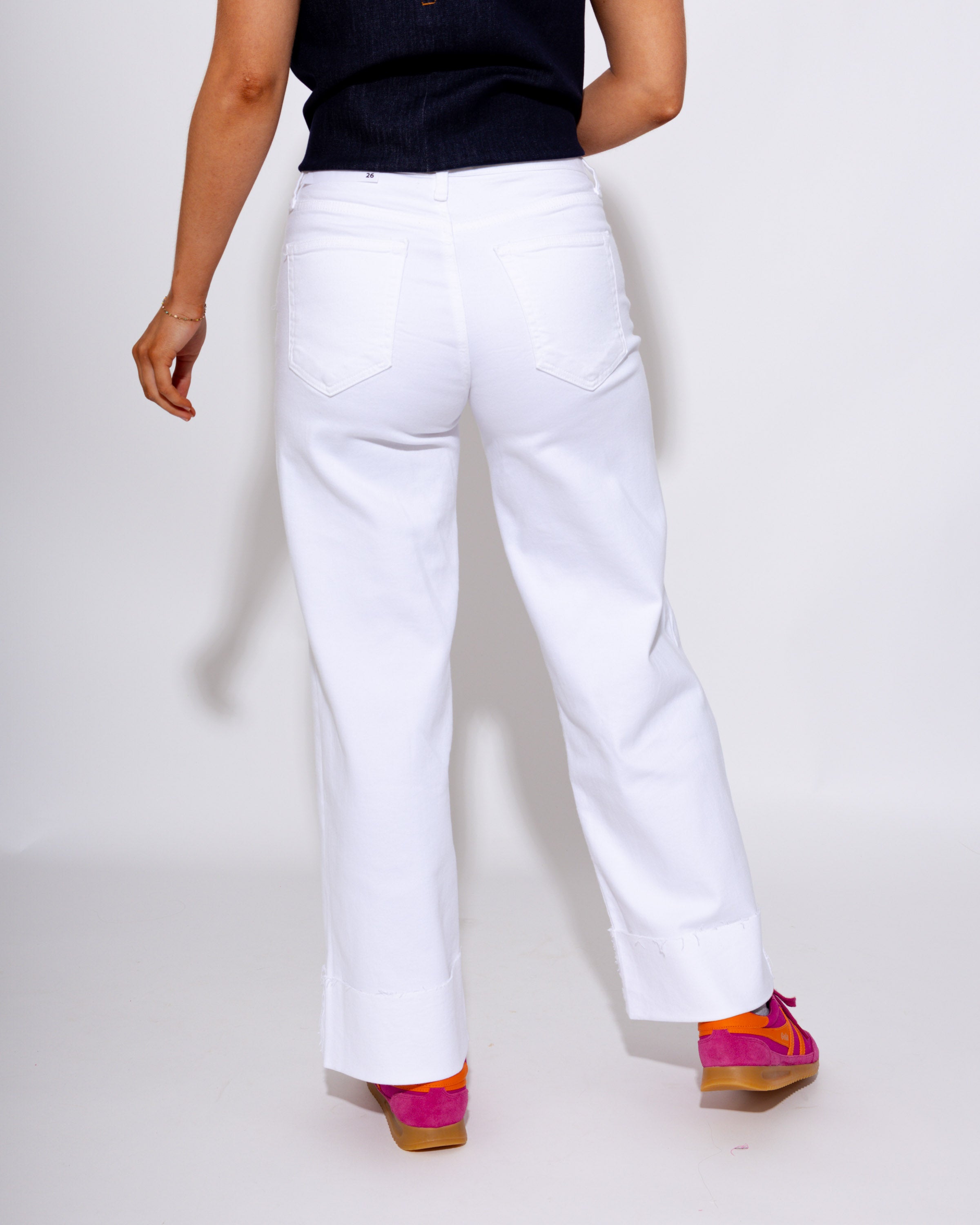 JBD |  Scissor Cut Cuffed Slim Wide Jeans