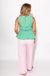 Green Gingham Sleeveless Peplum Top - Entro - Gaudie & Co. Nederland TX Boutique