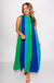 Green Navy Blue Colorblock Sleeveless Midi Dress - THML - Gaudie & Co. TX Boutique