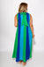 Green Navy Blue Colorblock Sleeveless Midi Dress - THML - Gaudie & Co. TX Boutique