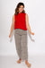 Vervet leopard print barrel jeans detail view showing utility-inspired design, Gaudie & Co