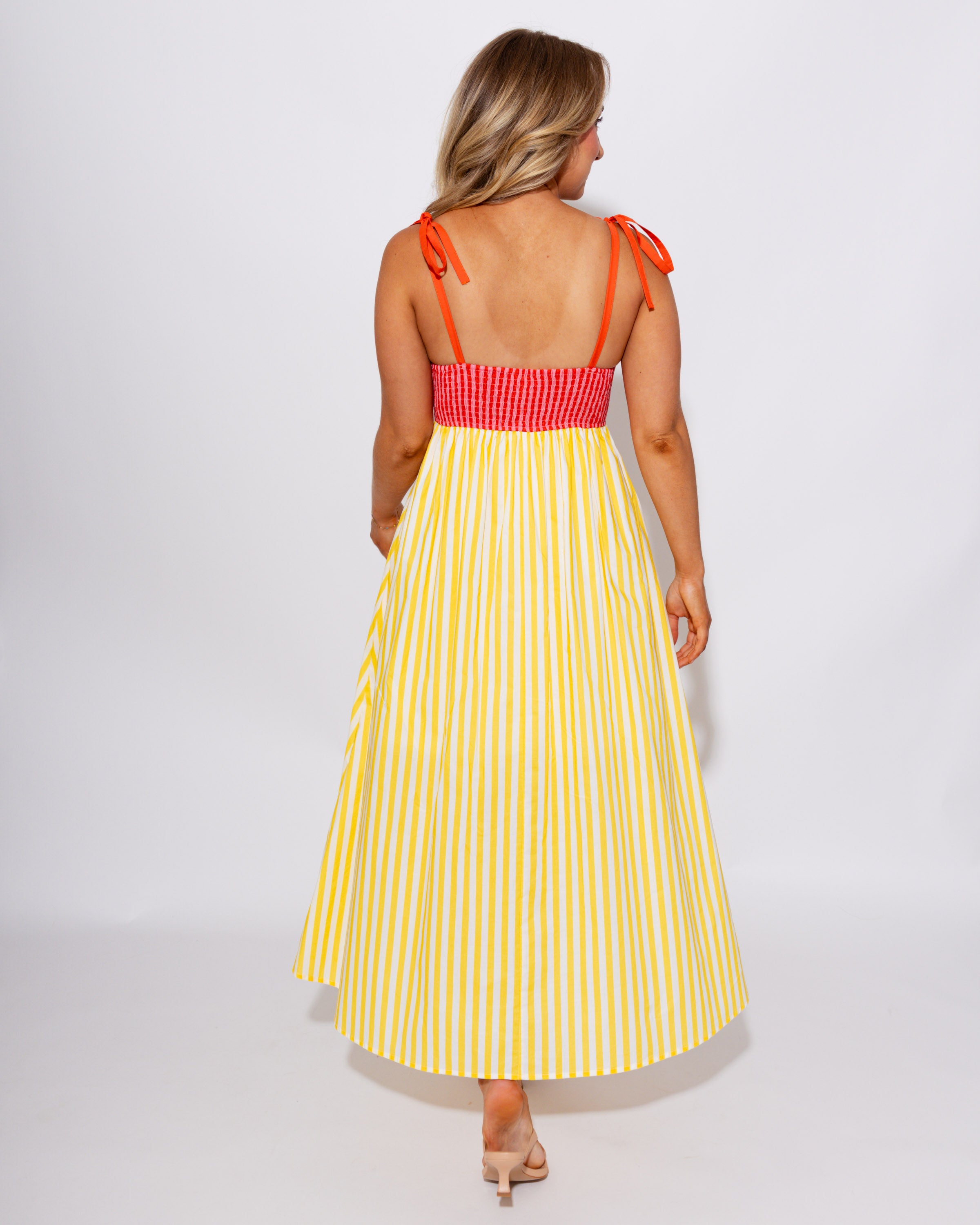 Sunshine Colorblock Stripe Midi Dress