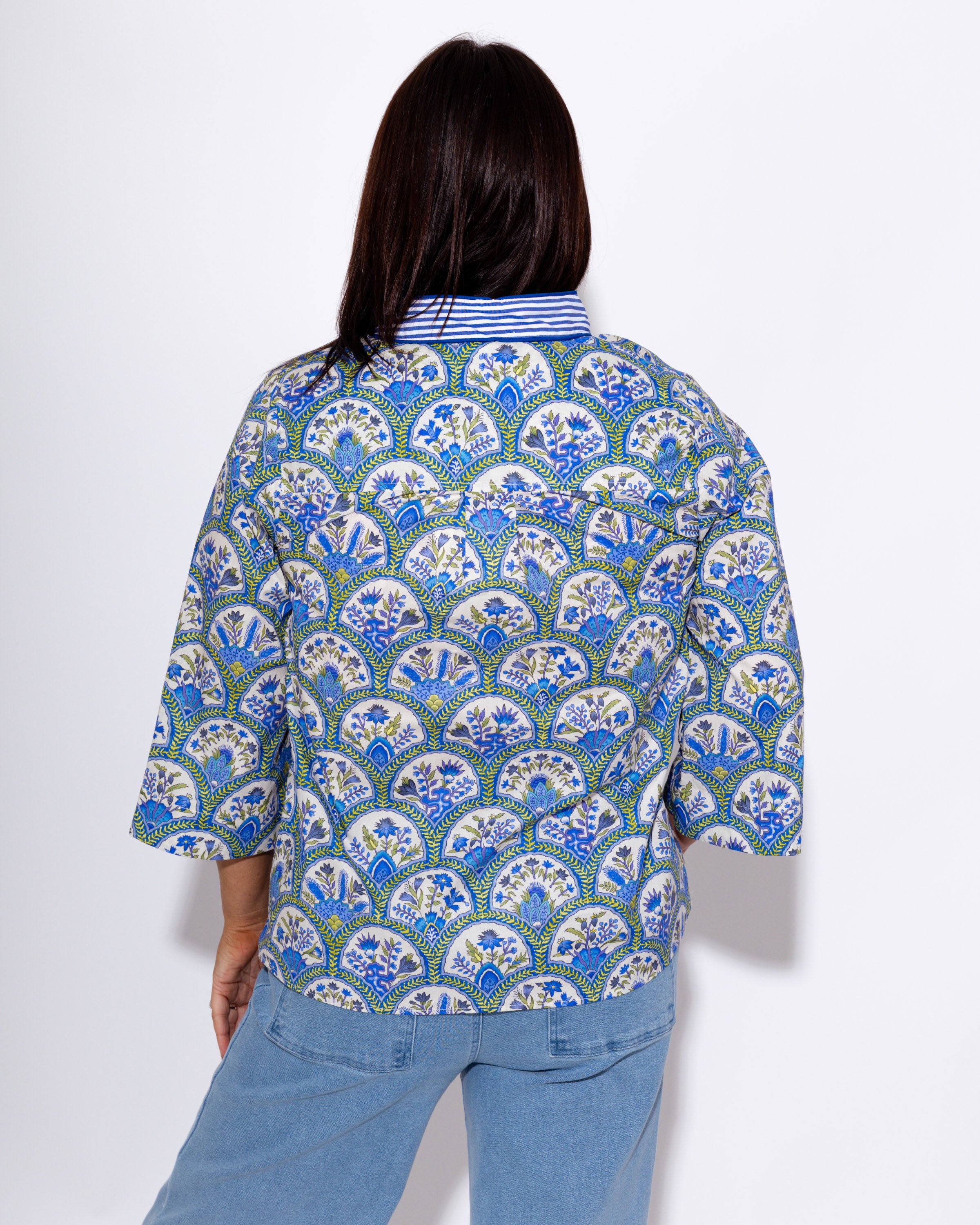 Garden Party Top in Blue