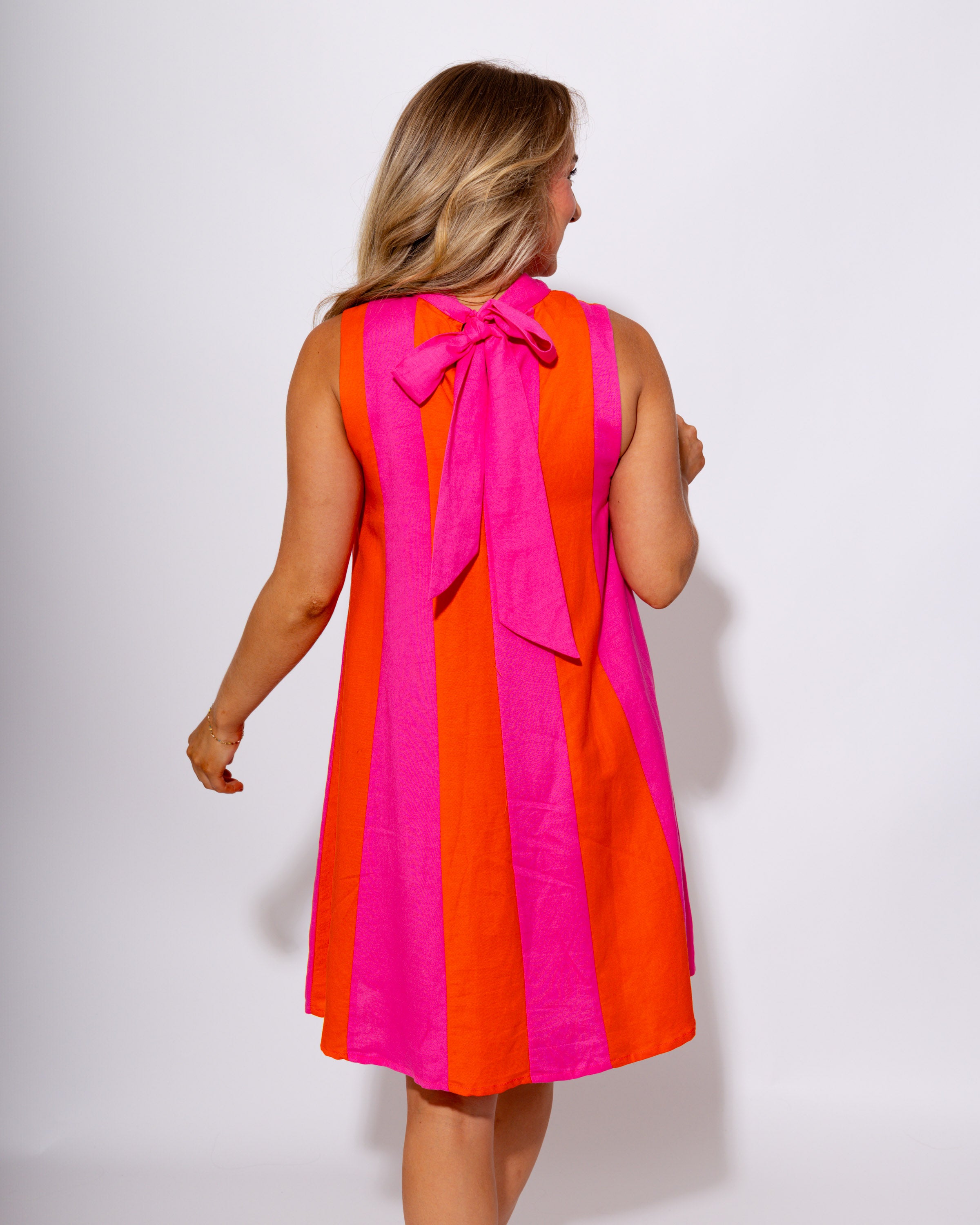 Sunset Color Block Mini Dress