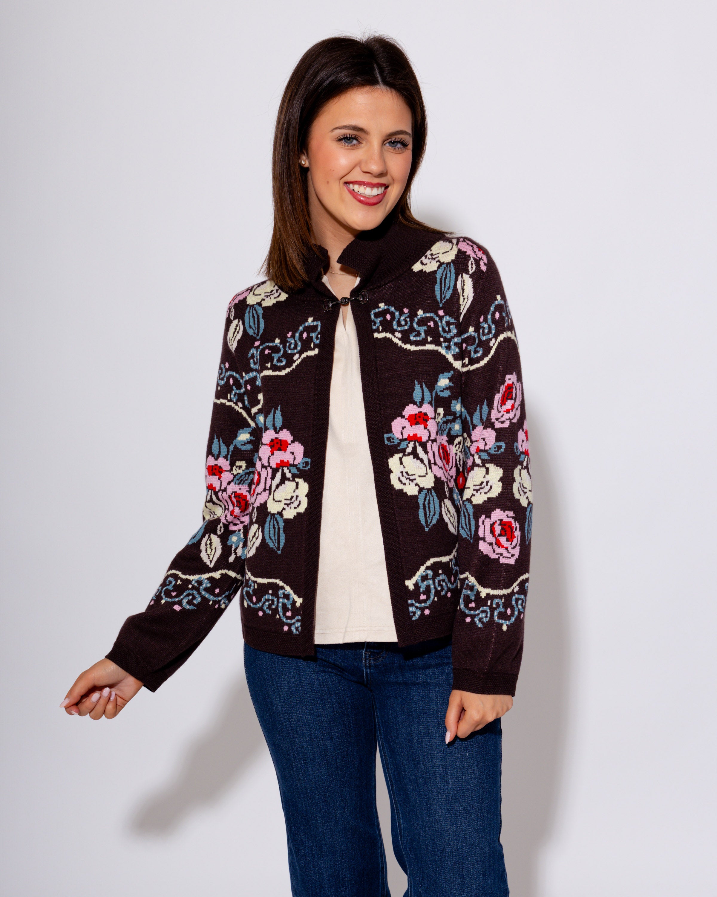 Vintage Bloom Knit Cardigan