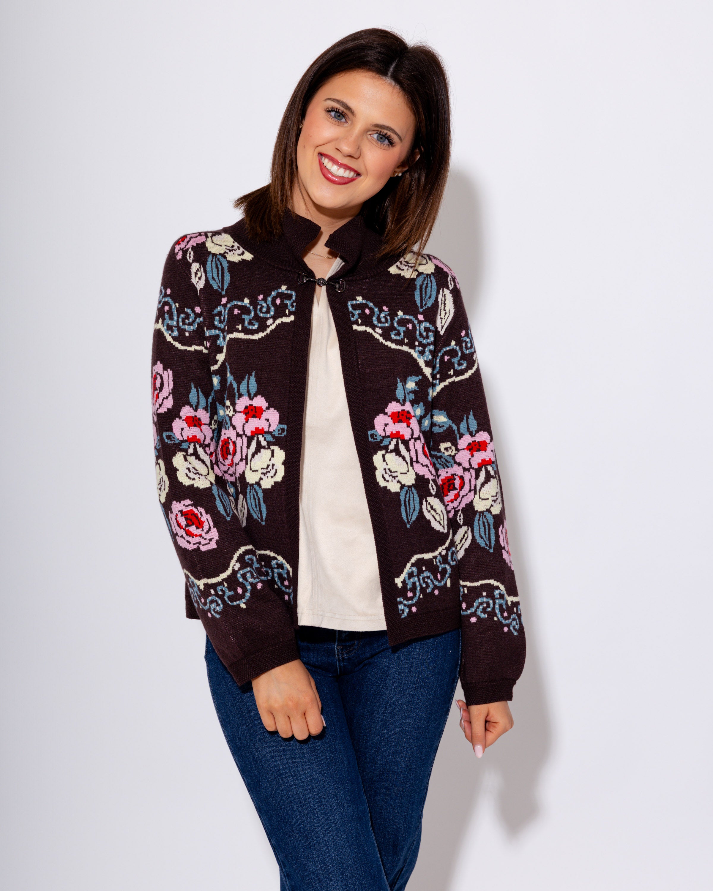 Vintage Bloom Knit Cardigan