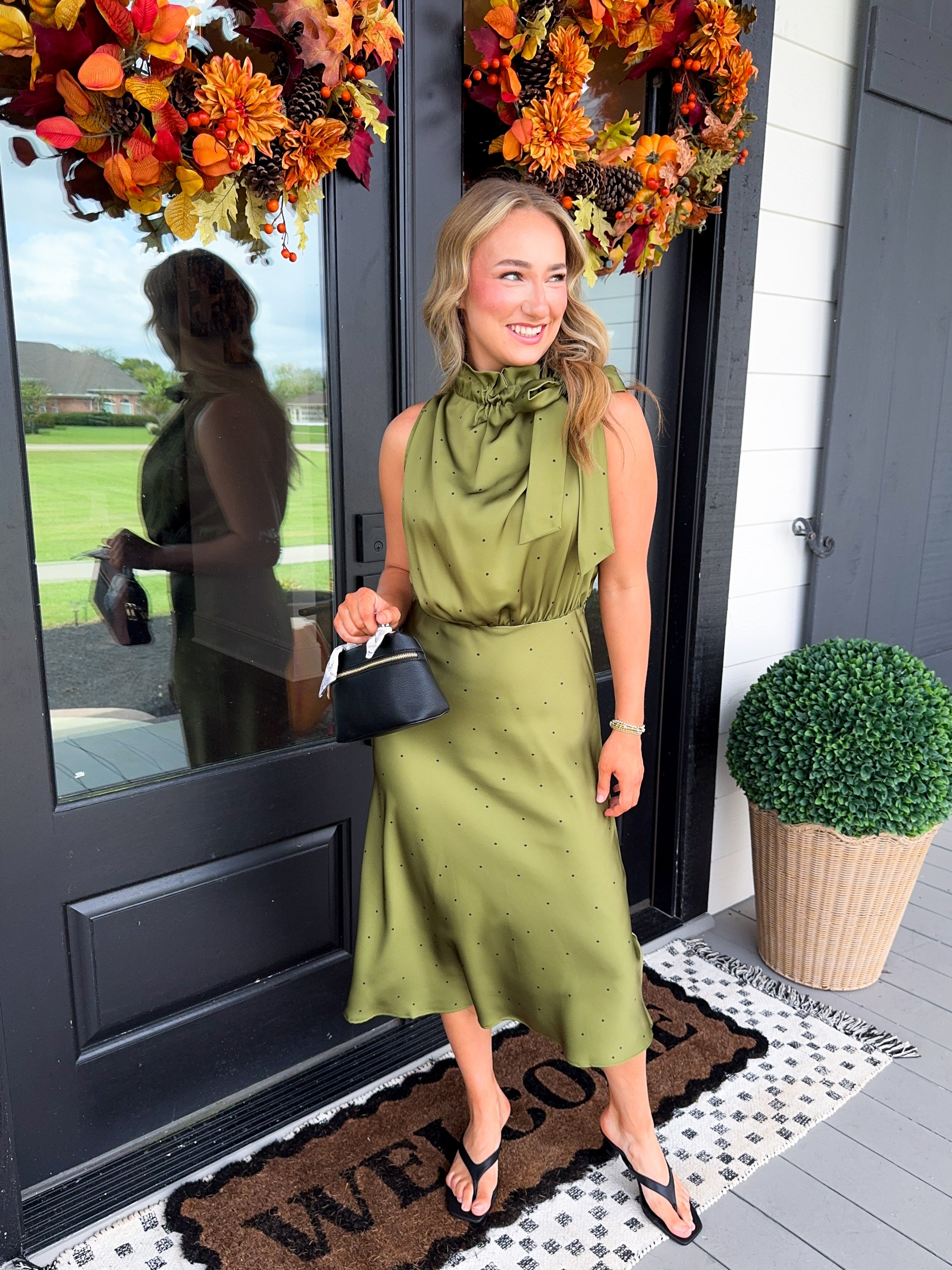 Halter Neck Midi Dress