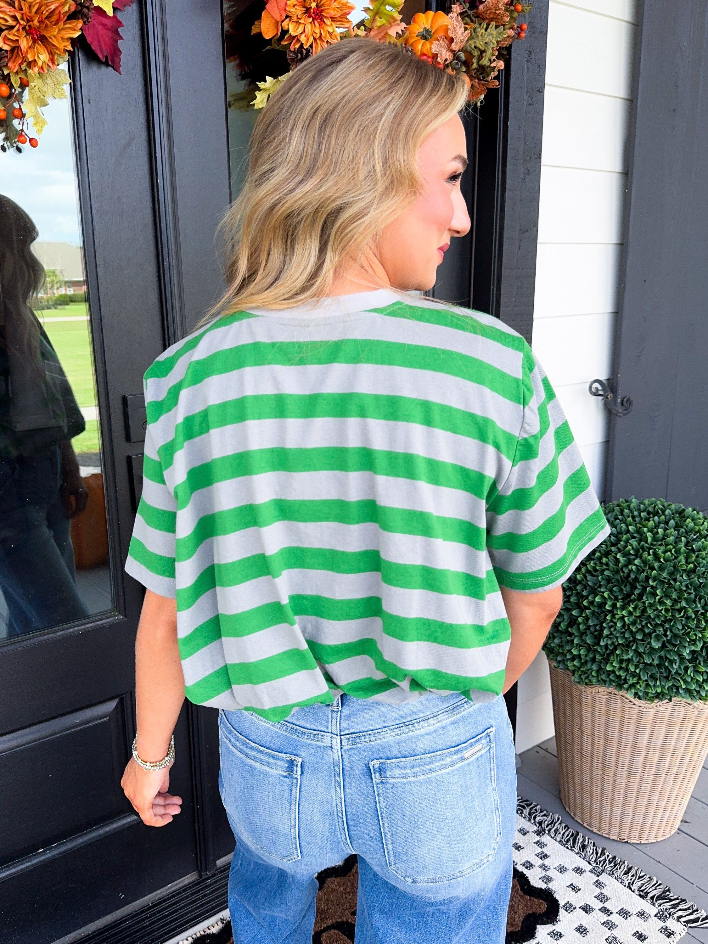 Elevated Everyday Striped Bubble Top