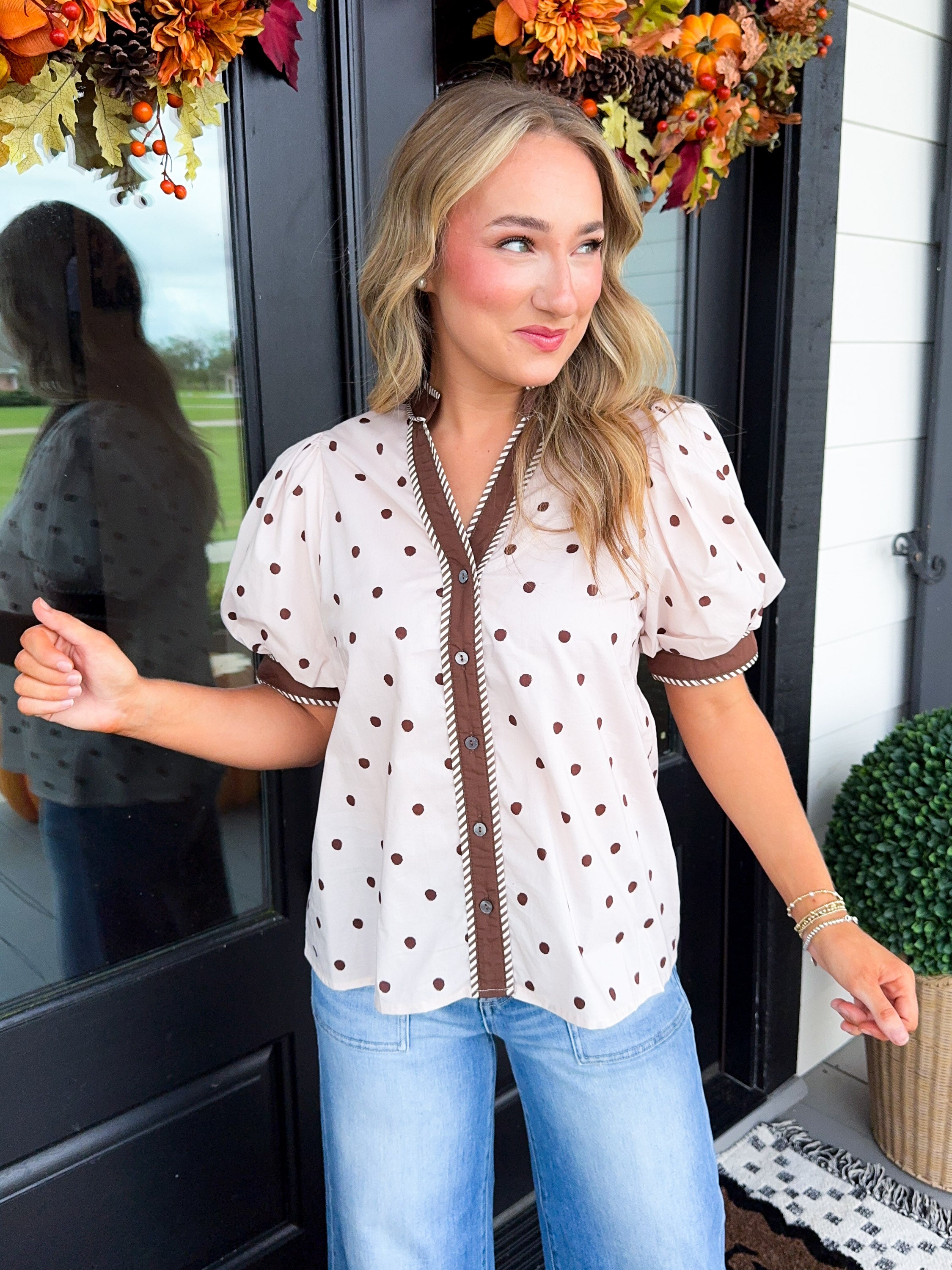 Autumn Dot Darling Top