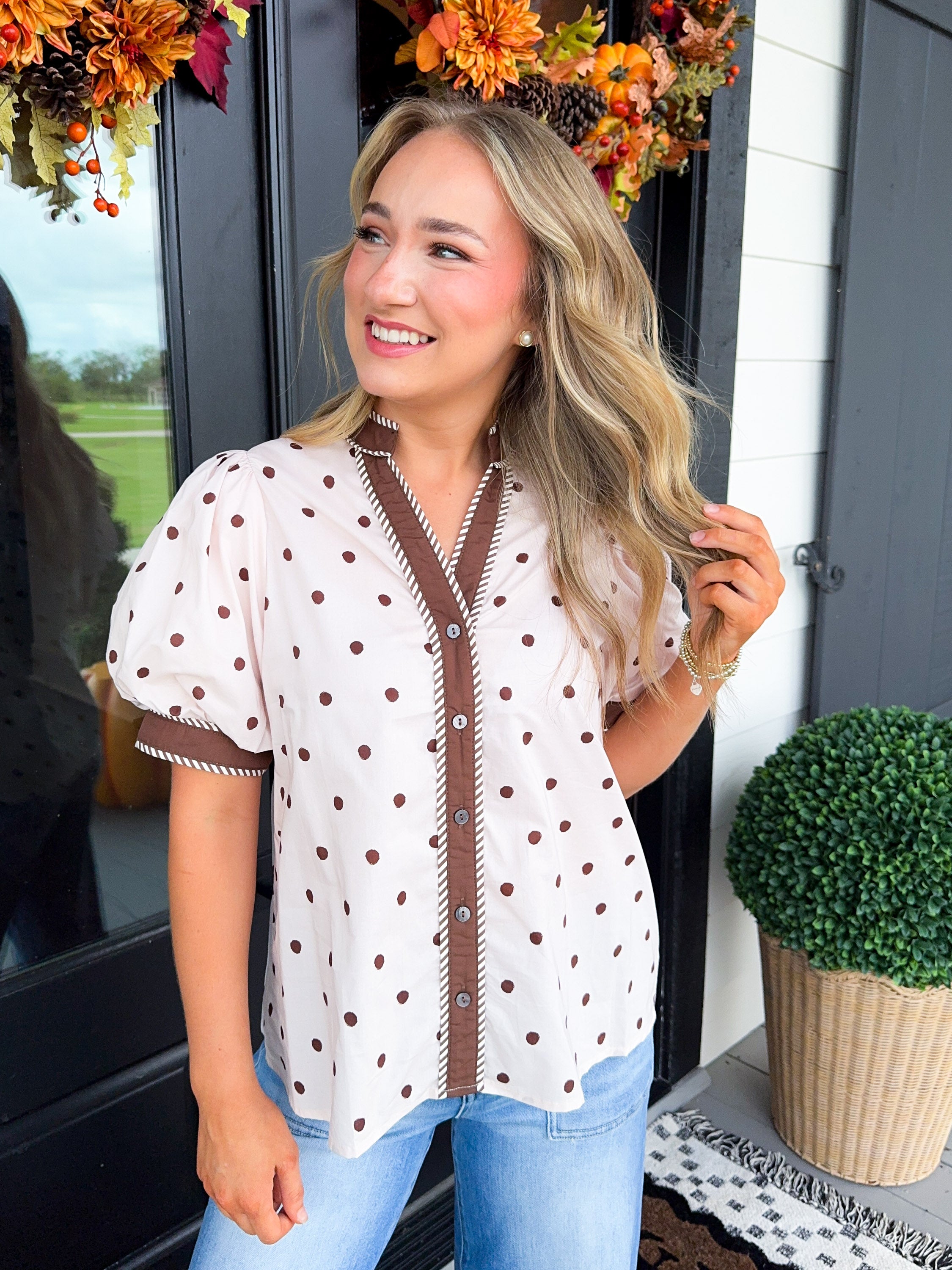 Autumn Dot Darling Top