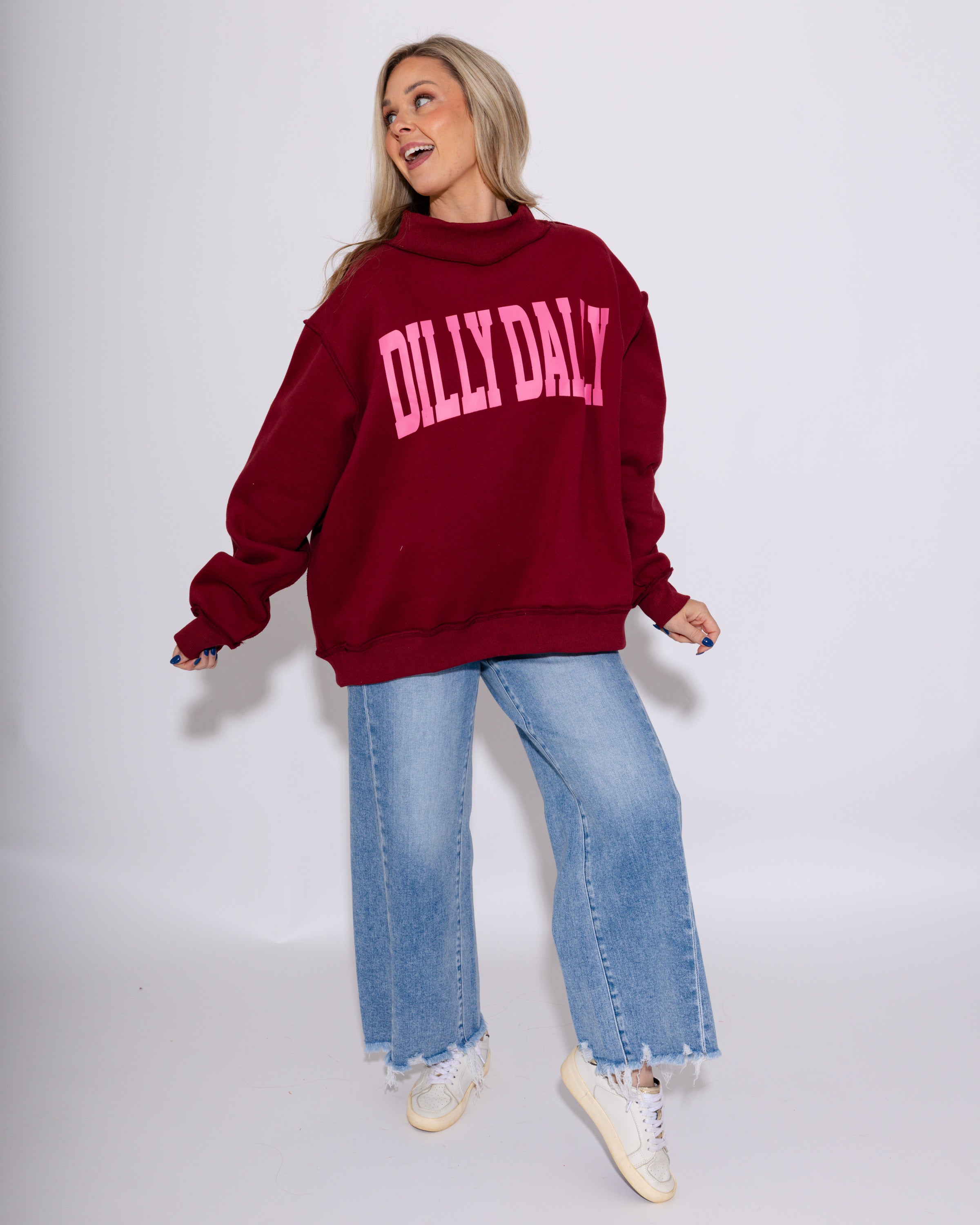 Dilly Dally Mockneck Sweatshirt