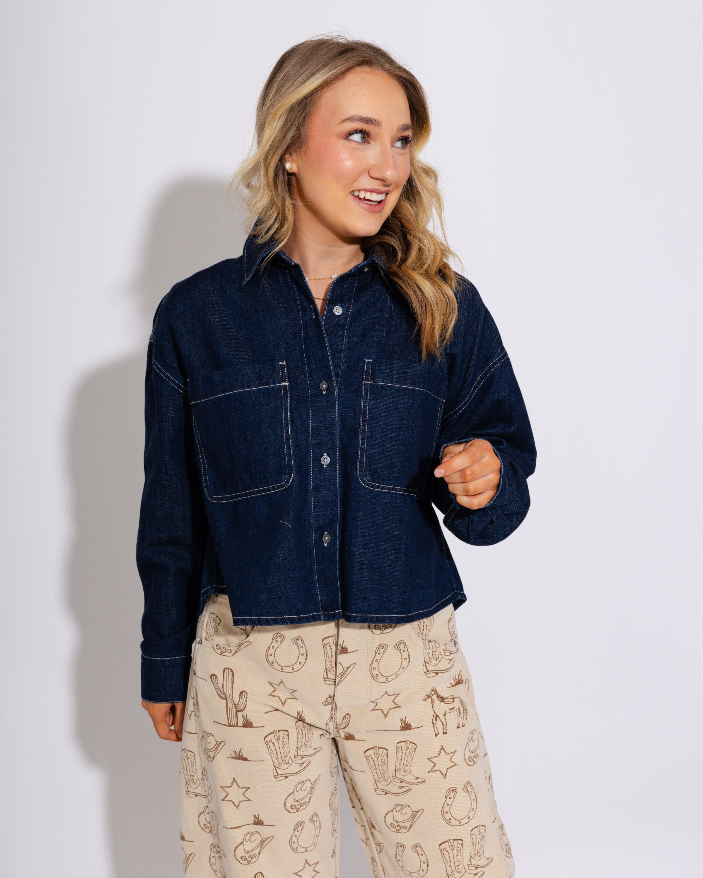 Cropped & Classic Button-Up