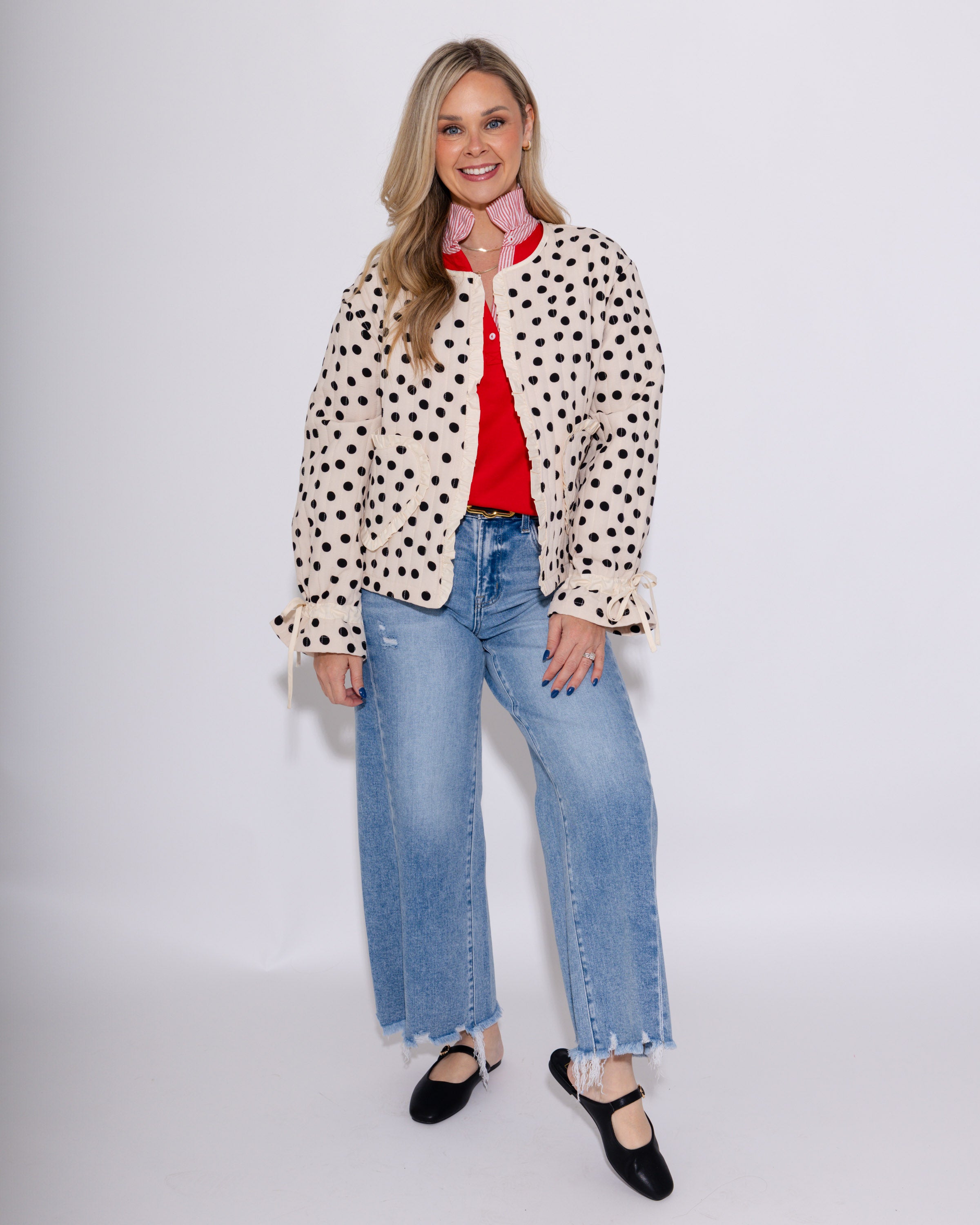 Polka Love Heart Pocket Jacket