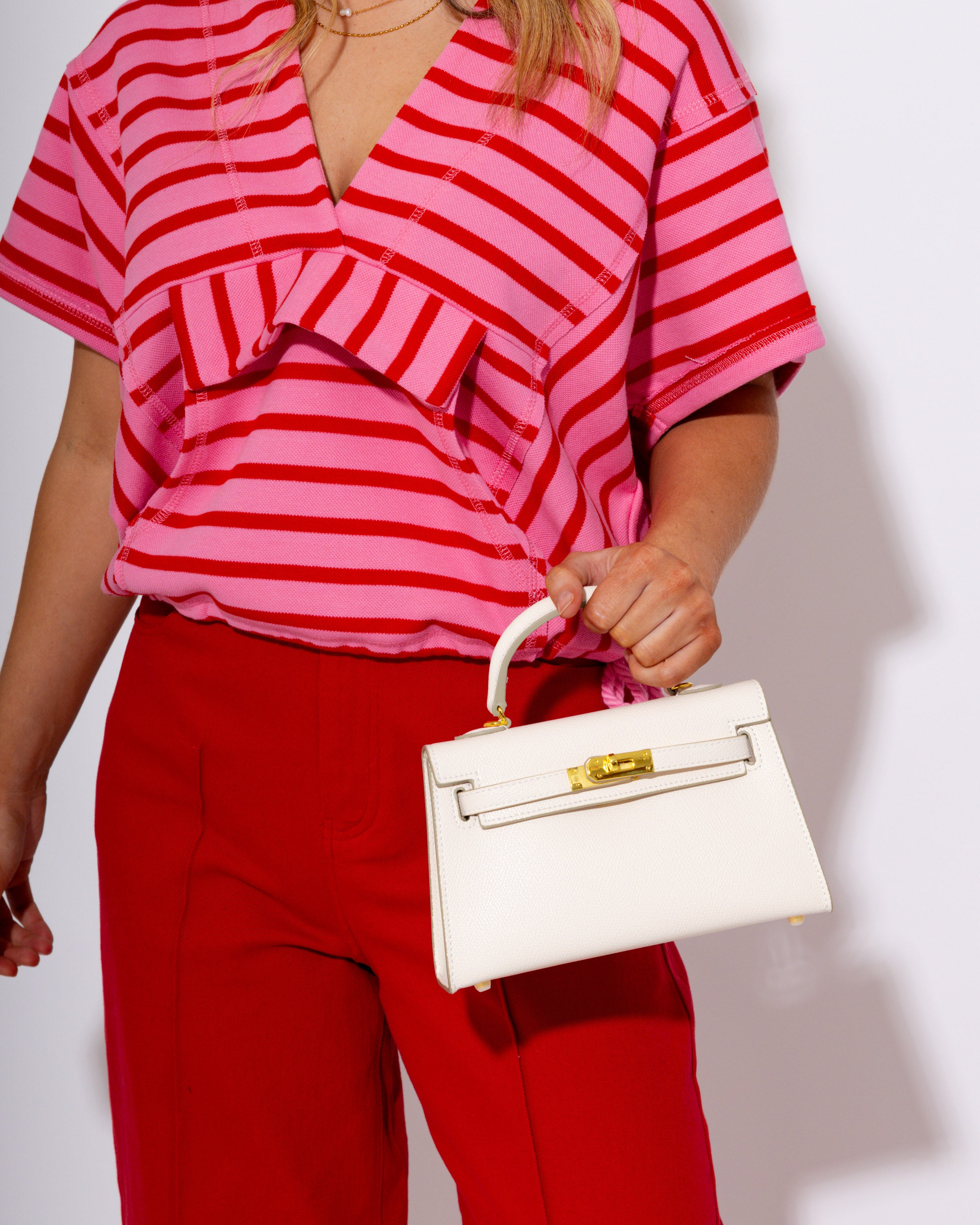 Mini Statement Handbag in White
