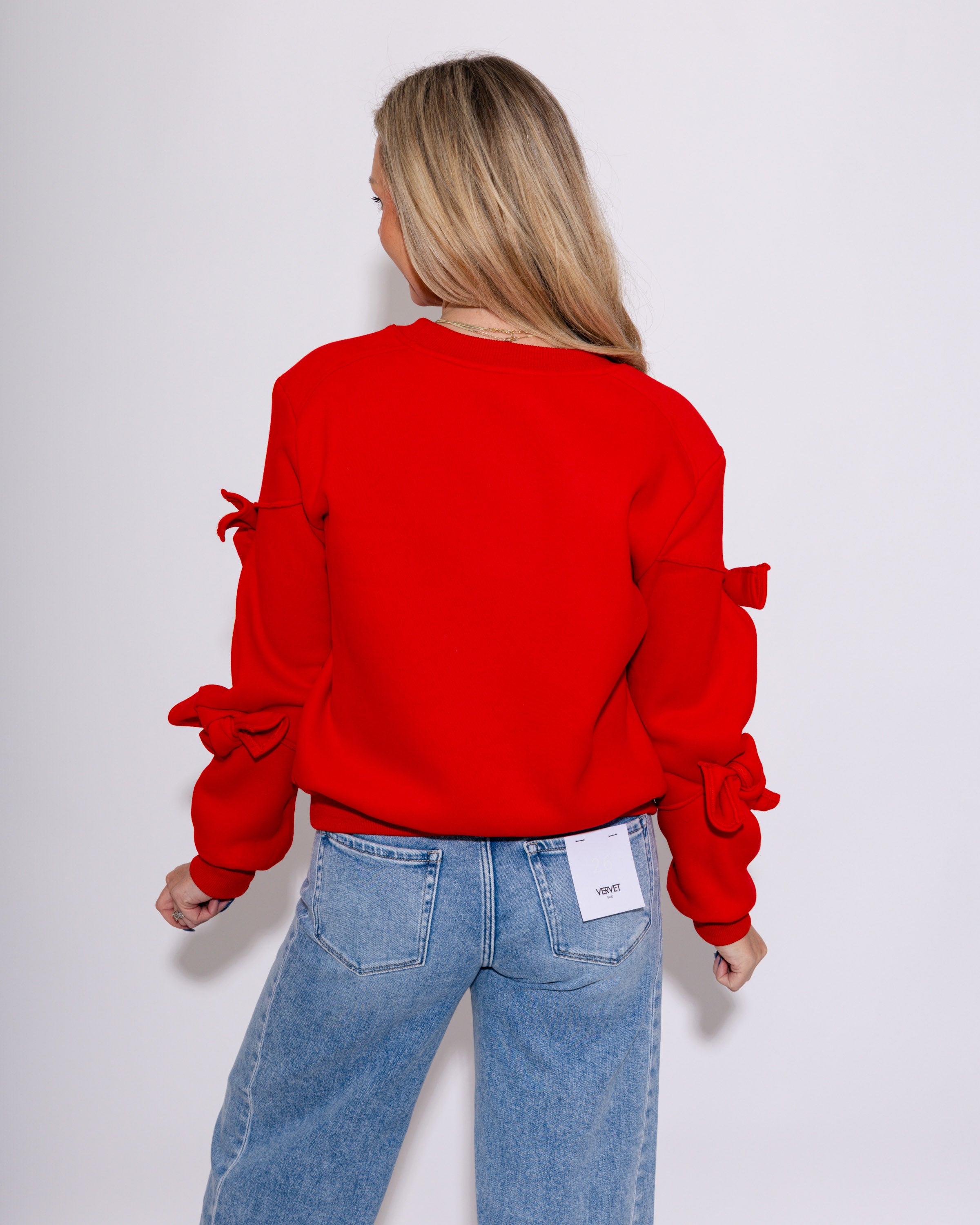 Put-Together Tie Sleeve Sweatshirt