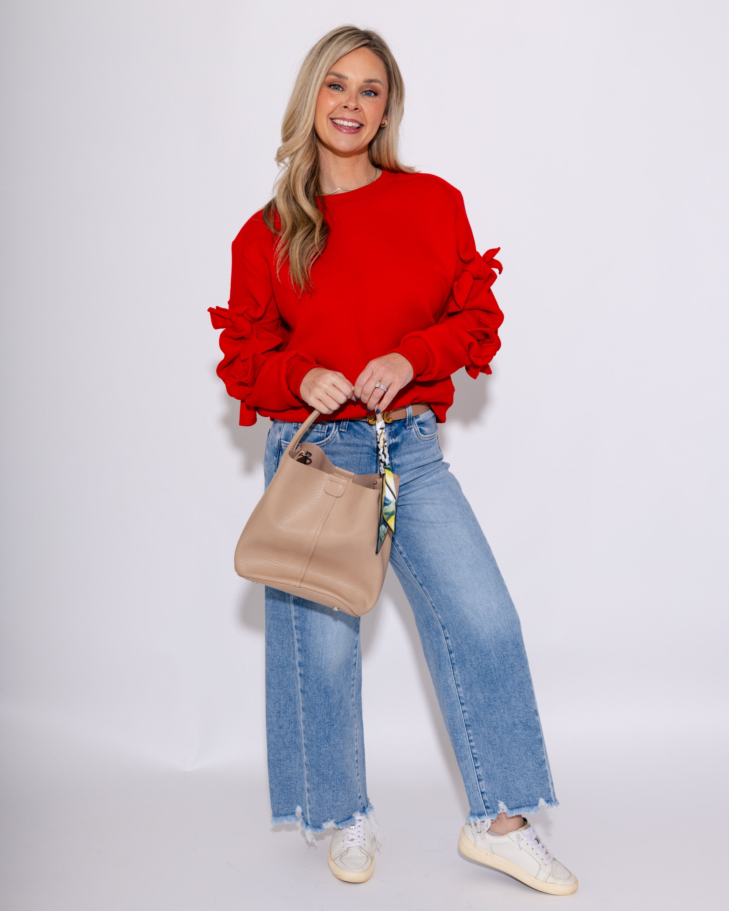 Put-Together Tie Sleeve Sweatshirt