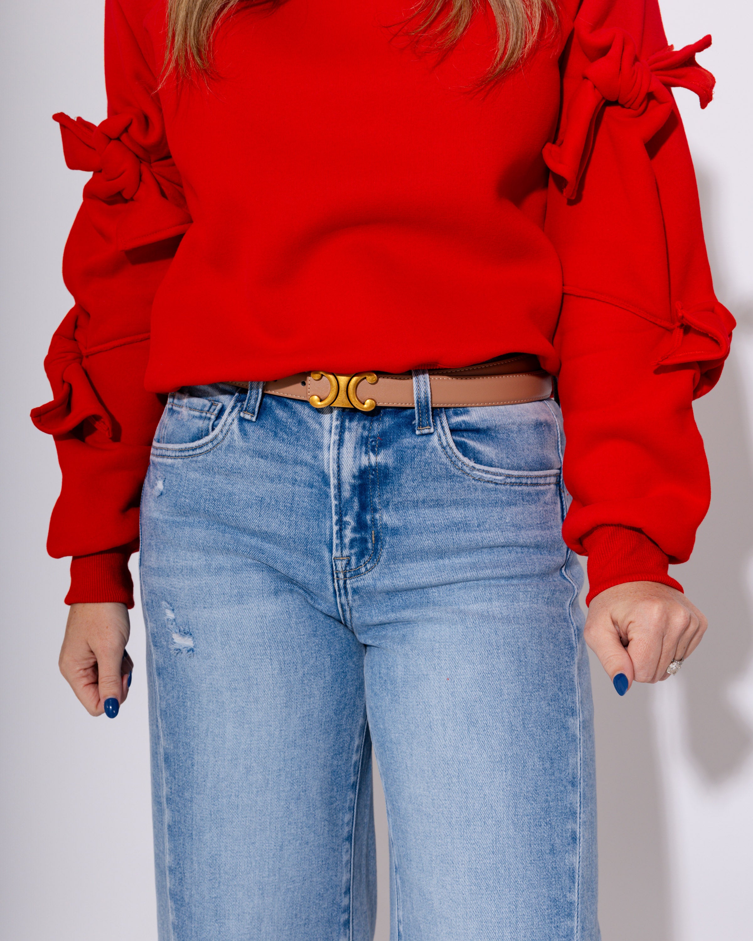 Vervet | High Rise Side Panel Crop Wide Jeans