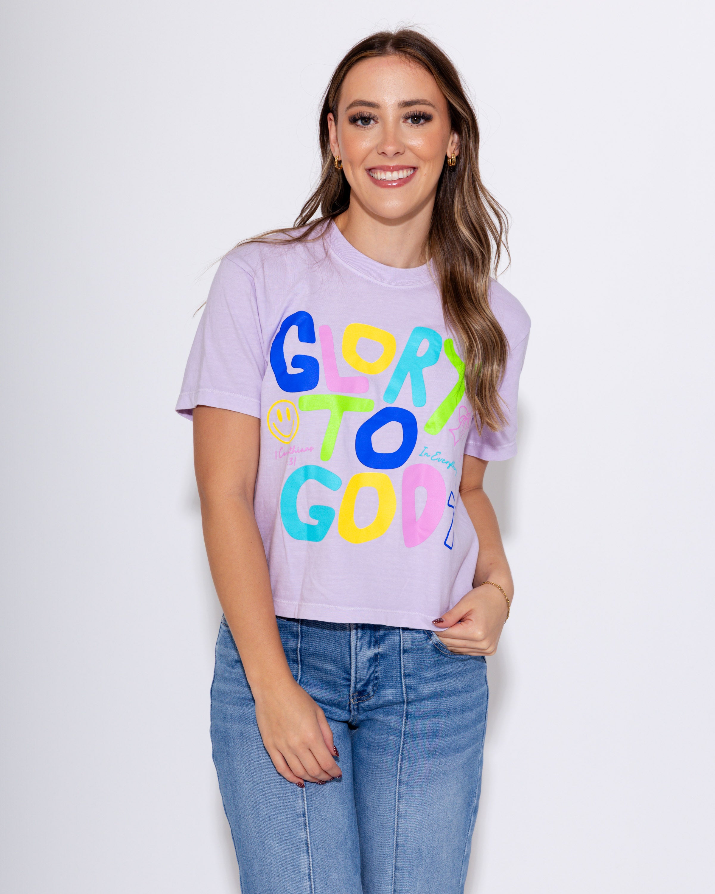 Glory To God Crop Tee