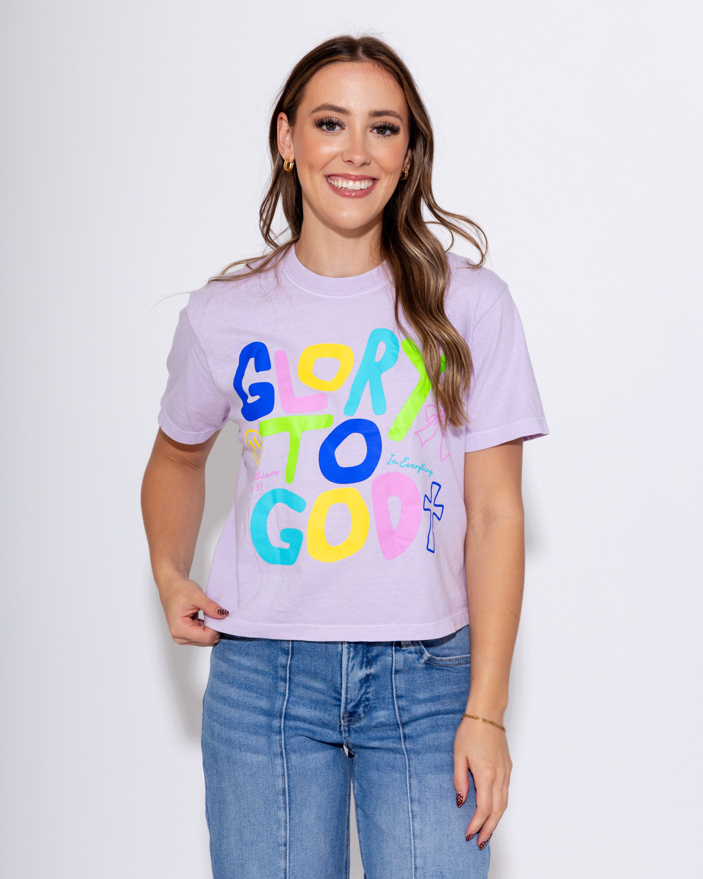 Glory To God Crop Tee