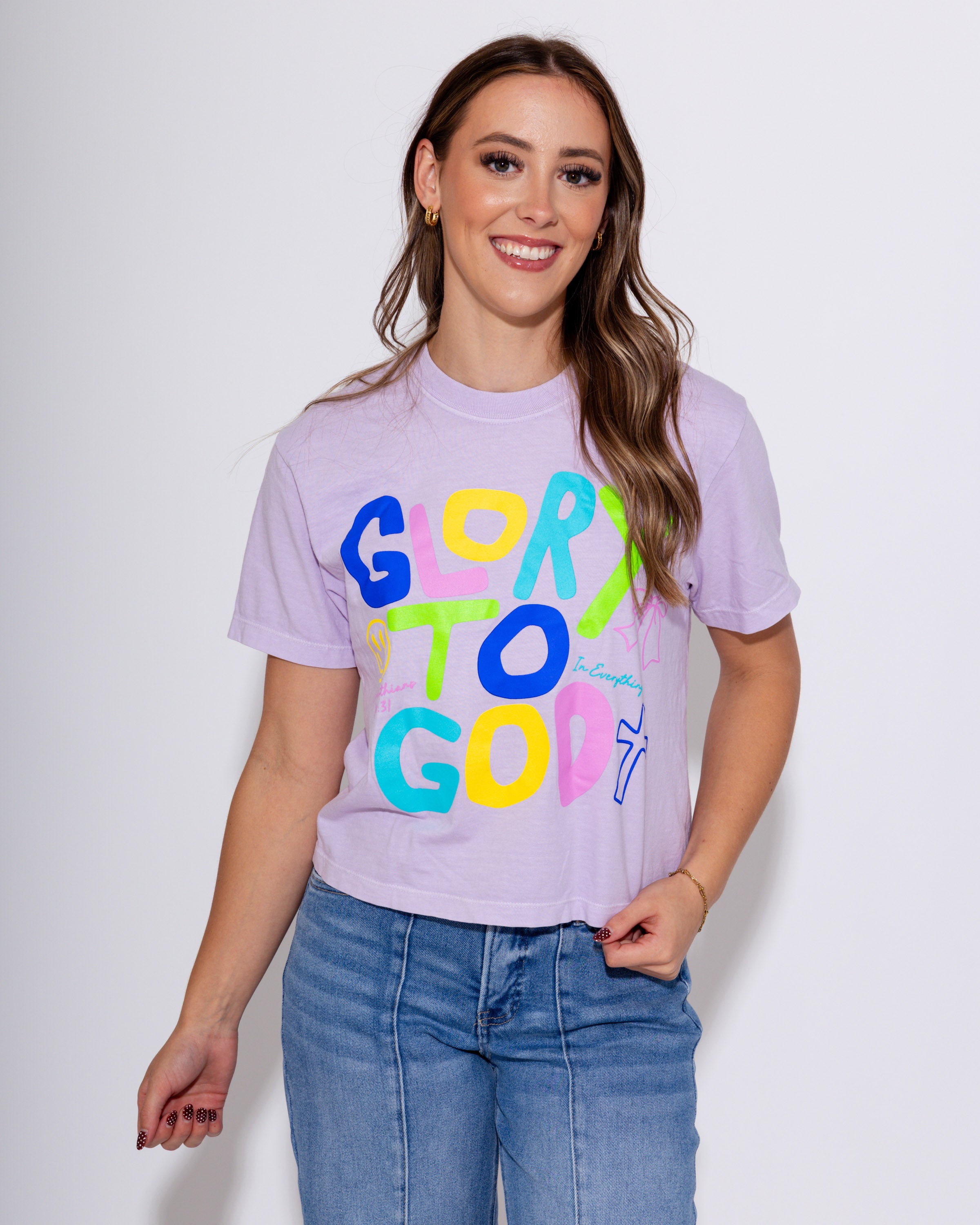 Glory To God Crop Tee